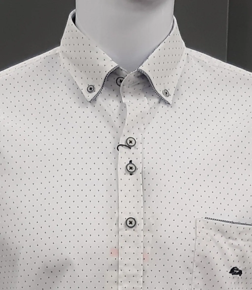 Dario Beltran Heras Regular Fit Short Sleeve Shirt 1150 - White