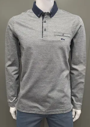 Dario Beltran Long Sleeve Polo Shirt 690 - Navy