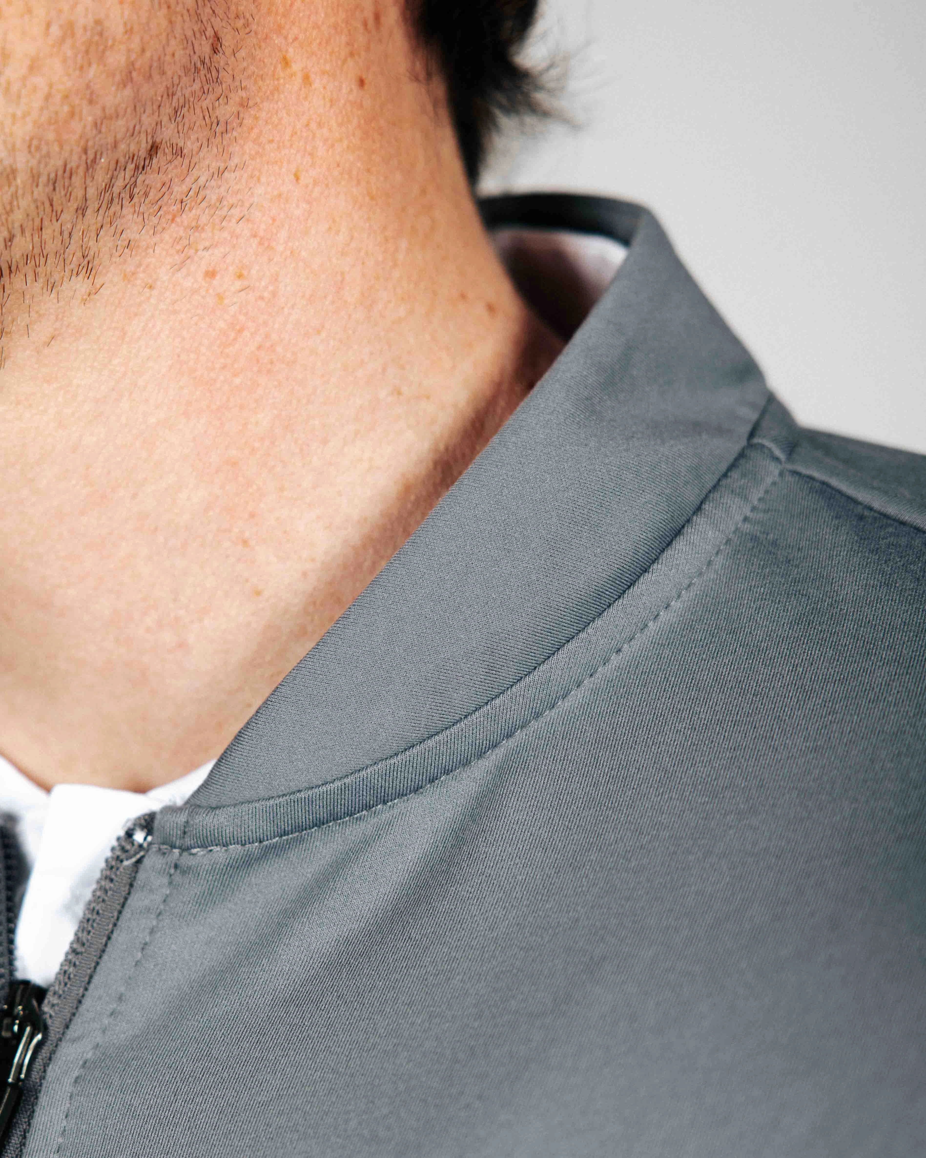 Non Irritating Label Dark Gray Blade Quarter Zip