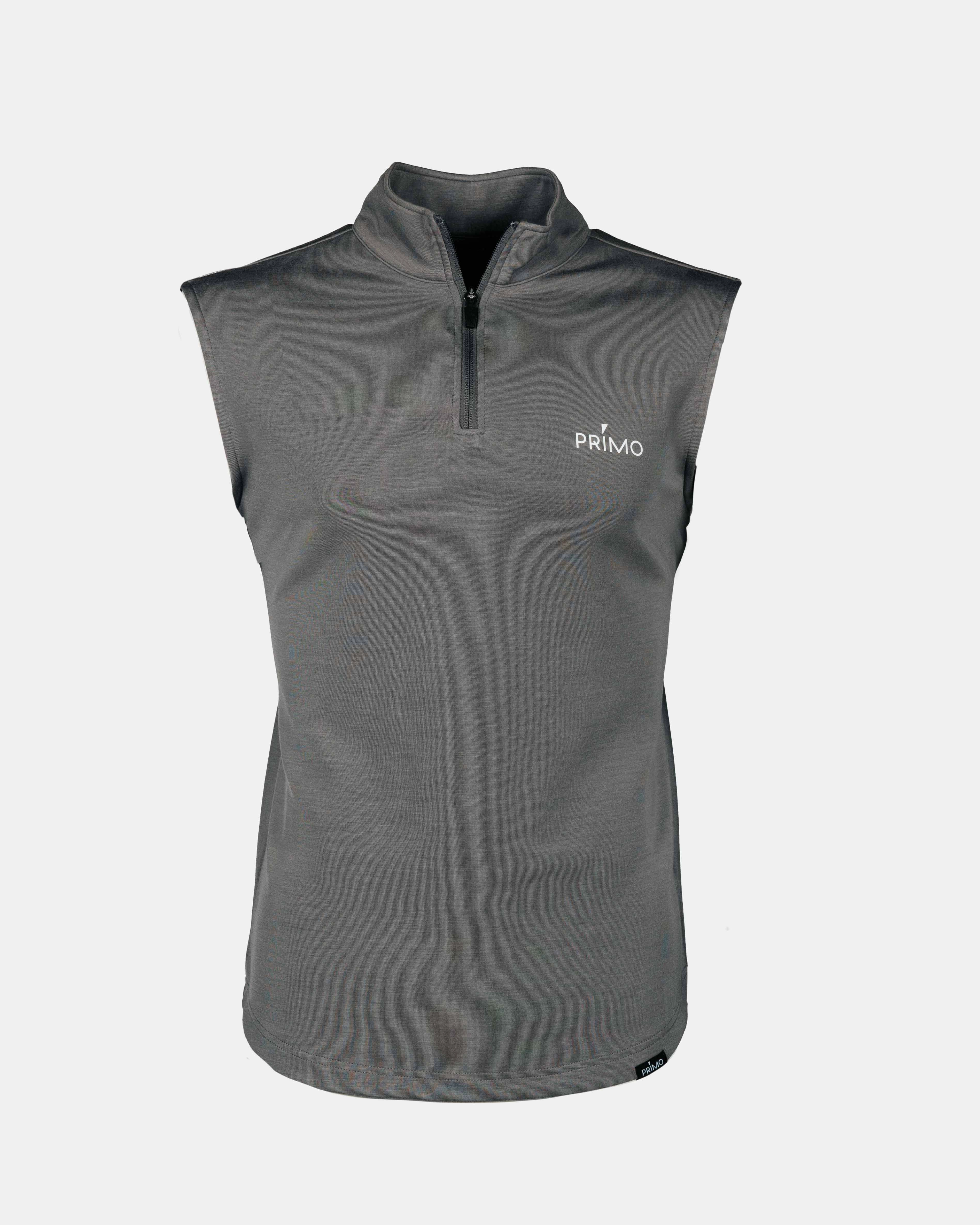 Dark Gray Quarter Zip Vest SnagResistant Silicone Grip Interior