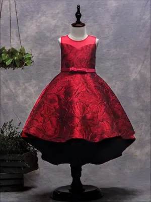 Darling Rose Hi-Lo Jacquard Dress