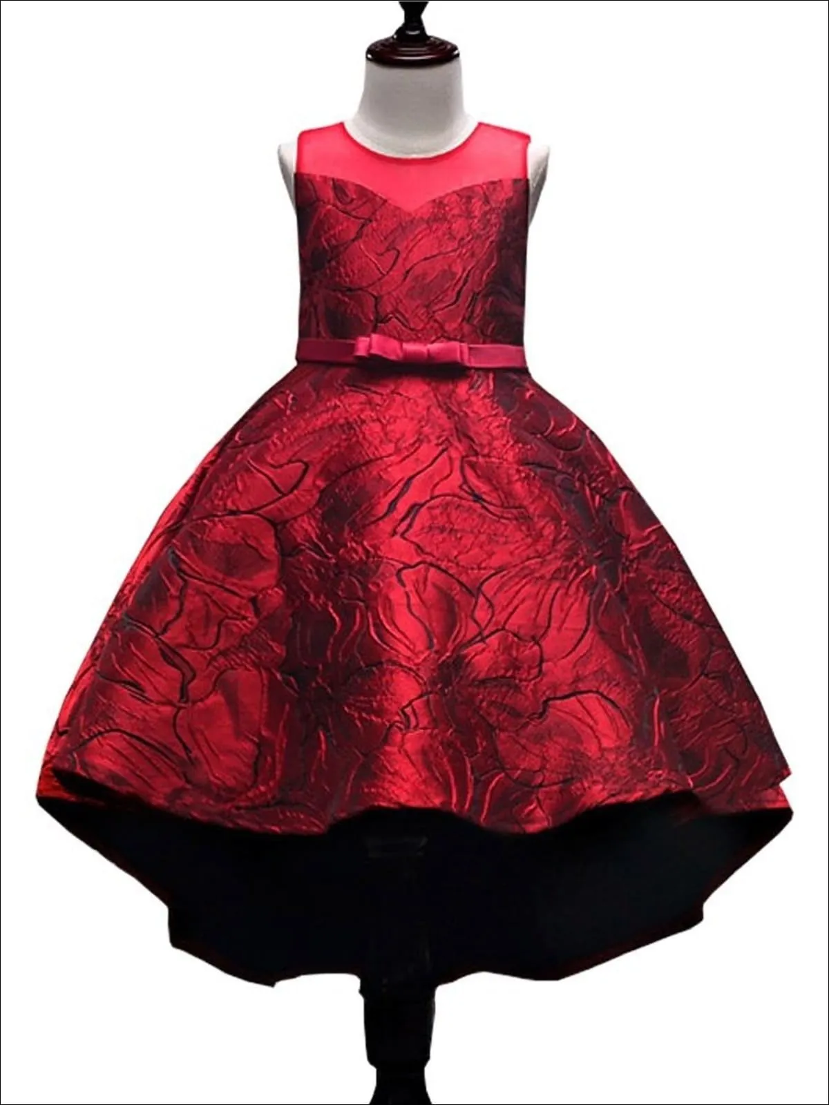 Darling Rose Hi-Lo Jacquard Dress