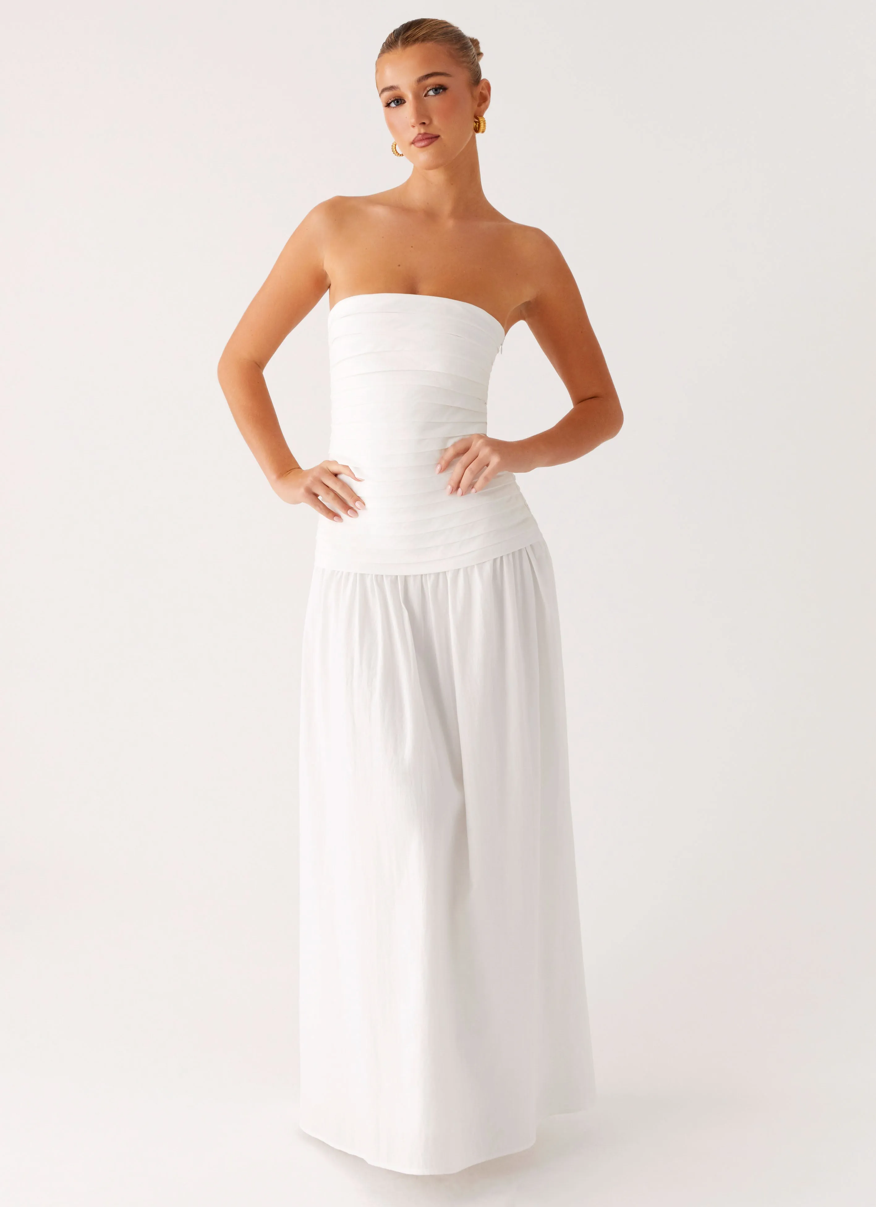 Tyrah Maxi Dress - White Feminine Touch