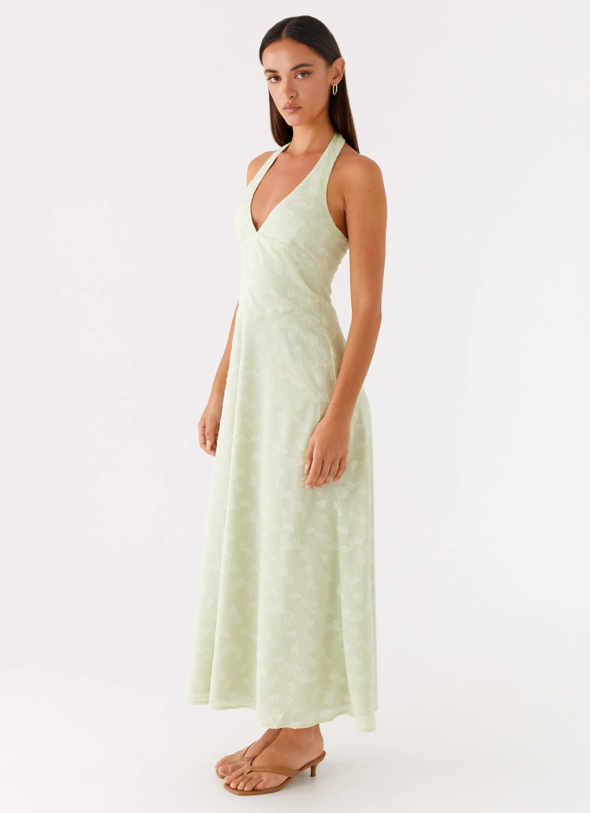 Francesca Midi Dress - Sage Inner Glow LayeredHemline