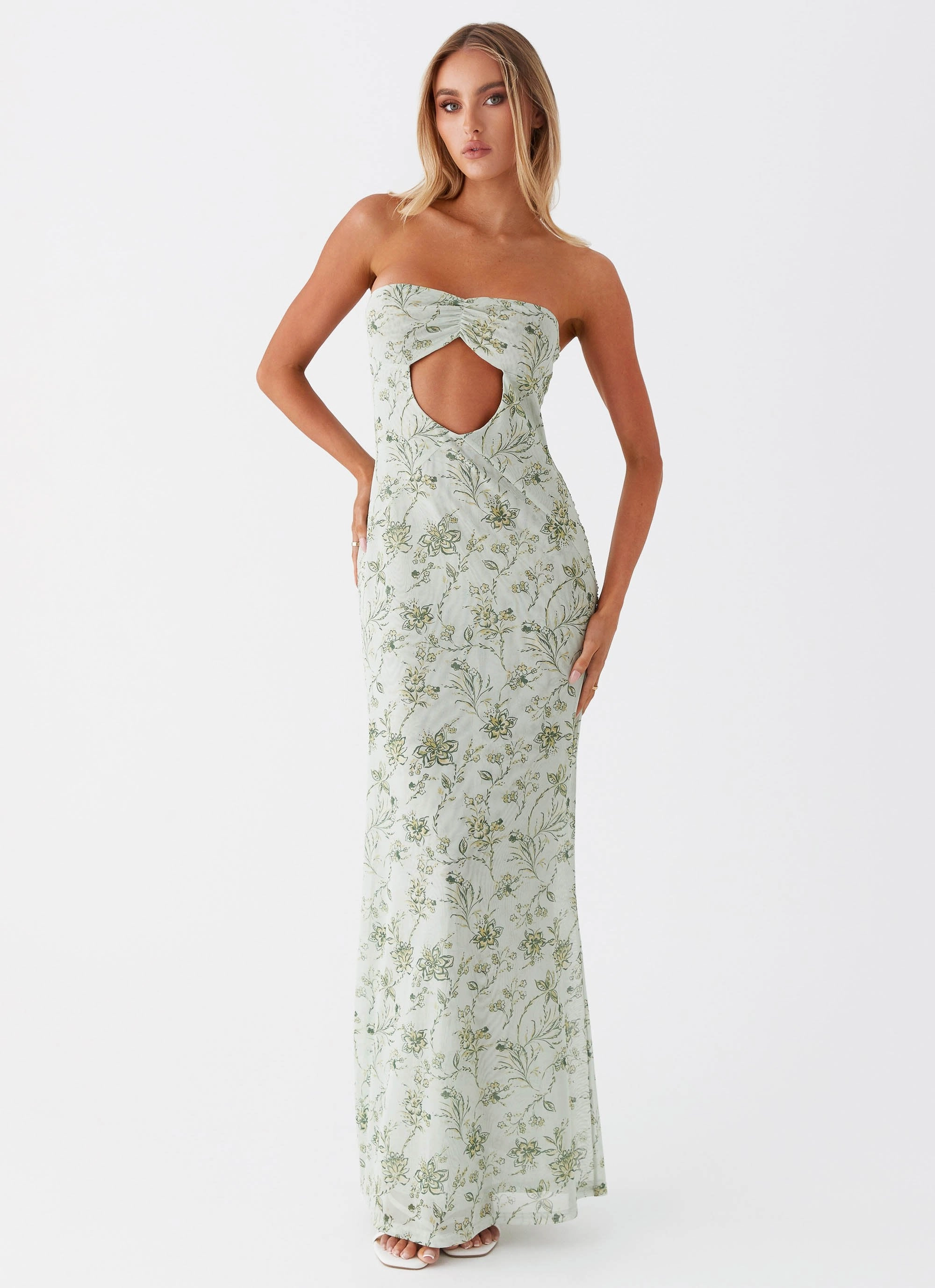 Polished Fit Dearest Maxi Dress - Sage Floral
