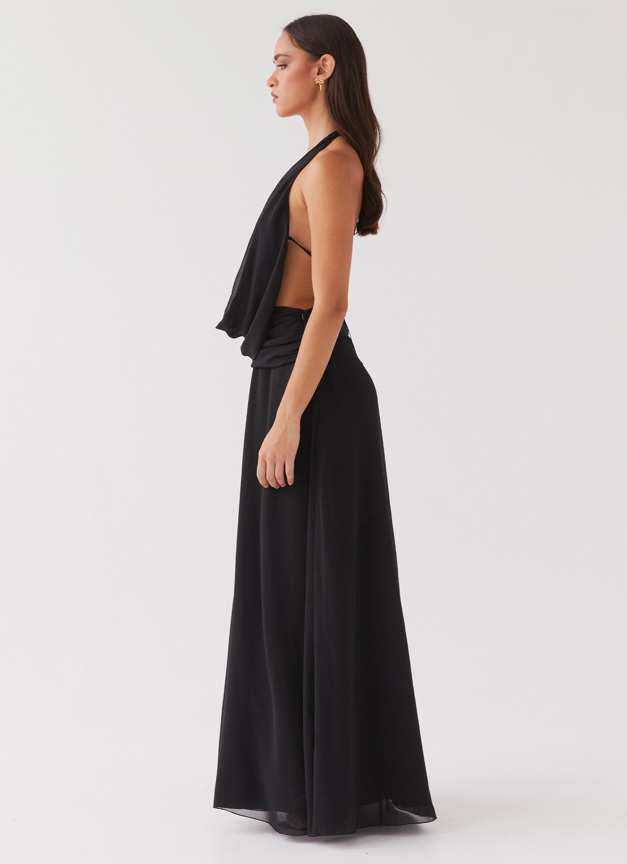 Dream Look Graceful Ease Elysia Chiffon Maxi Dress - Black