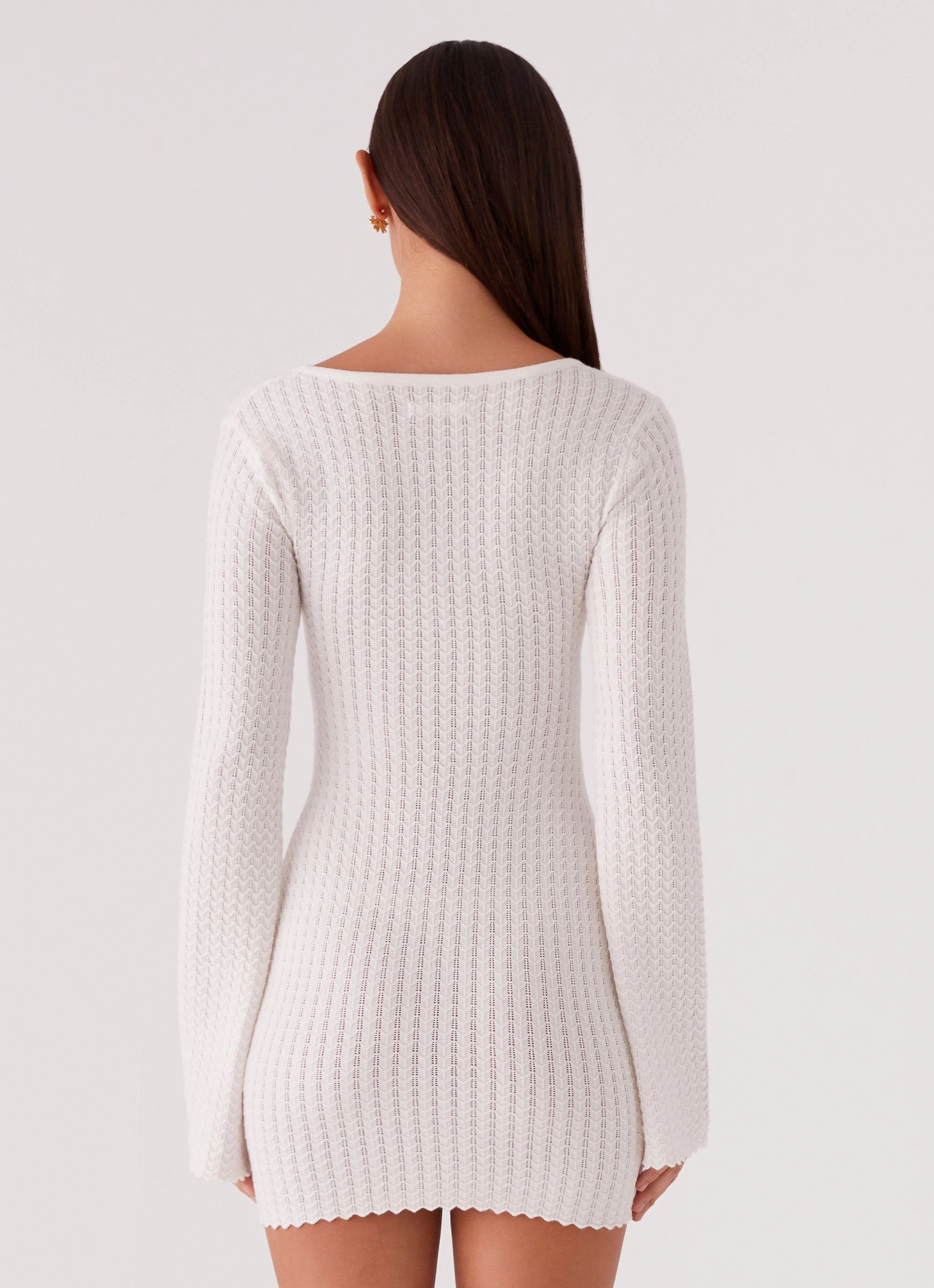 Lavelle Knit Mini Dress - Ivory Natural Feel