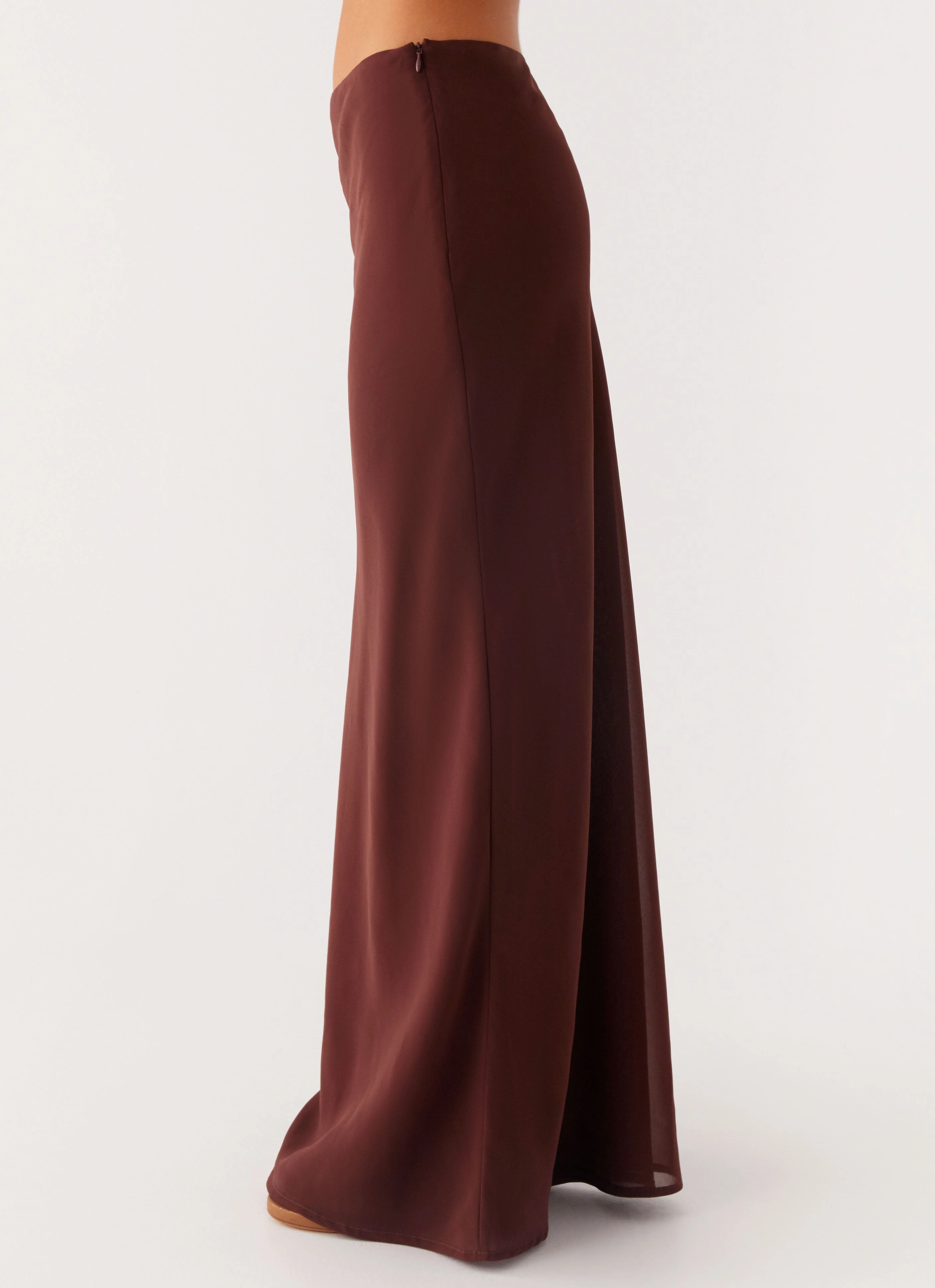 Flattering Comfort Sienna Sunset Maxi Skirt - Chocolate