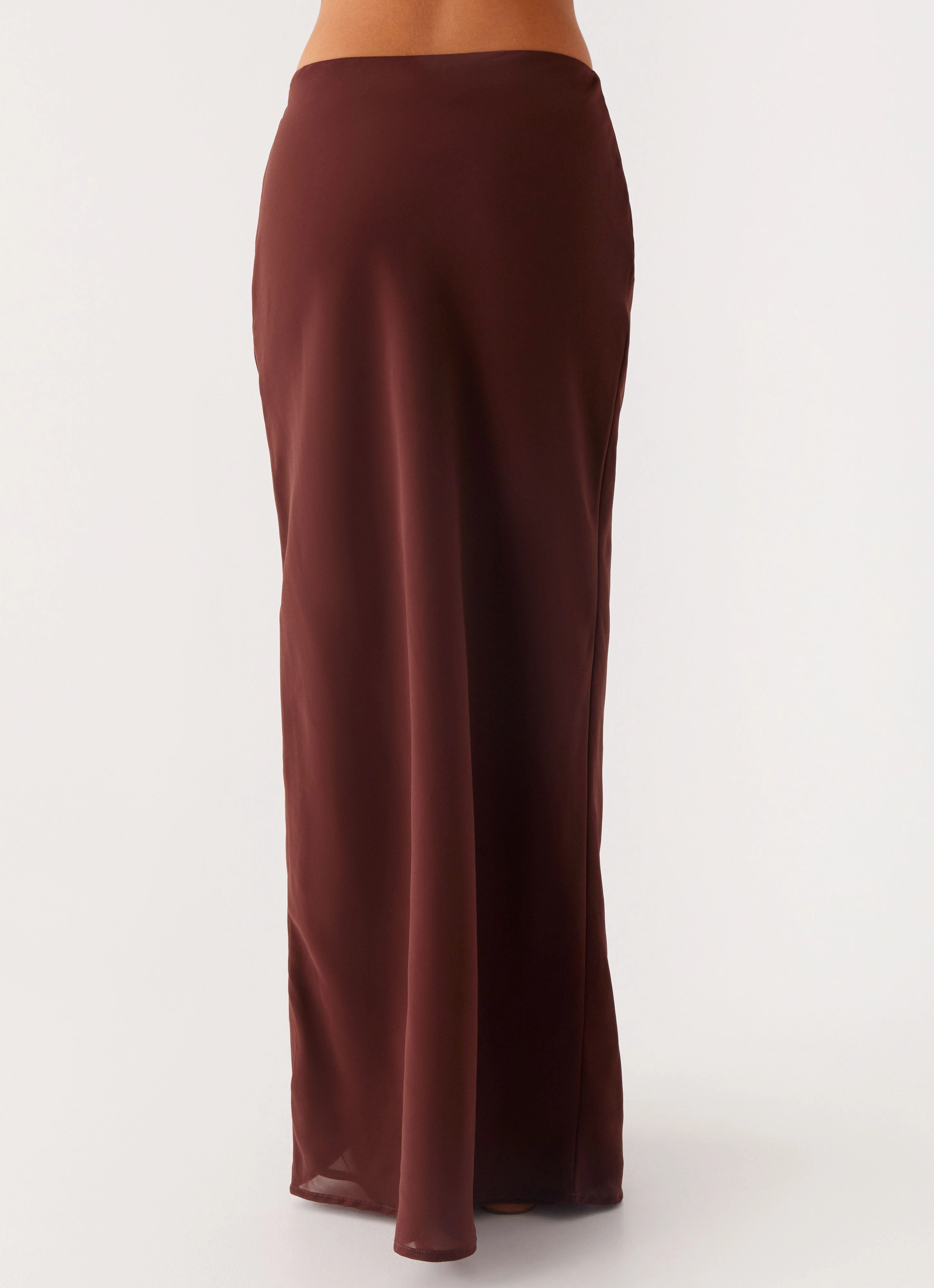 Sienna Sunset Maxi Skirt - Chocolate Workwear