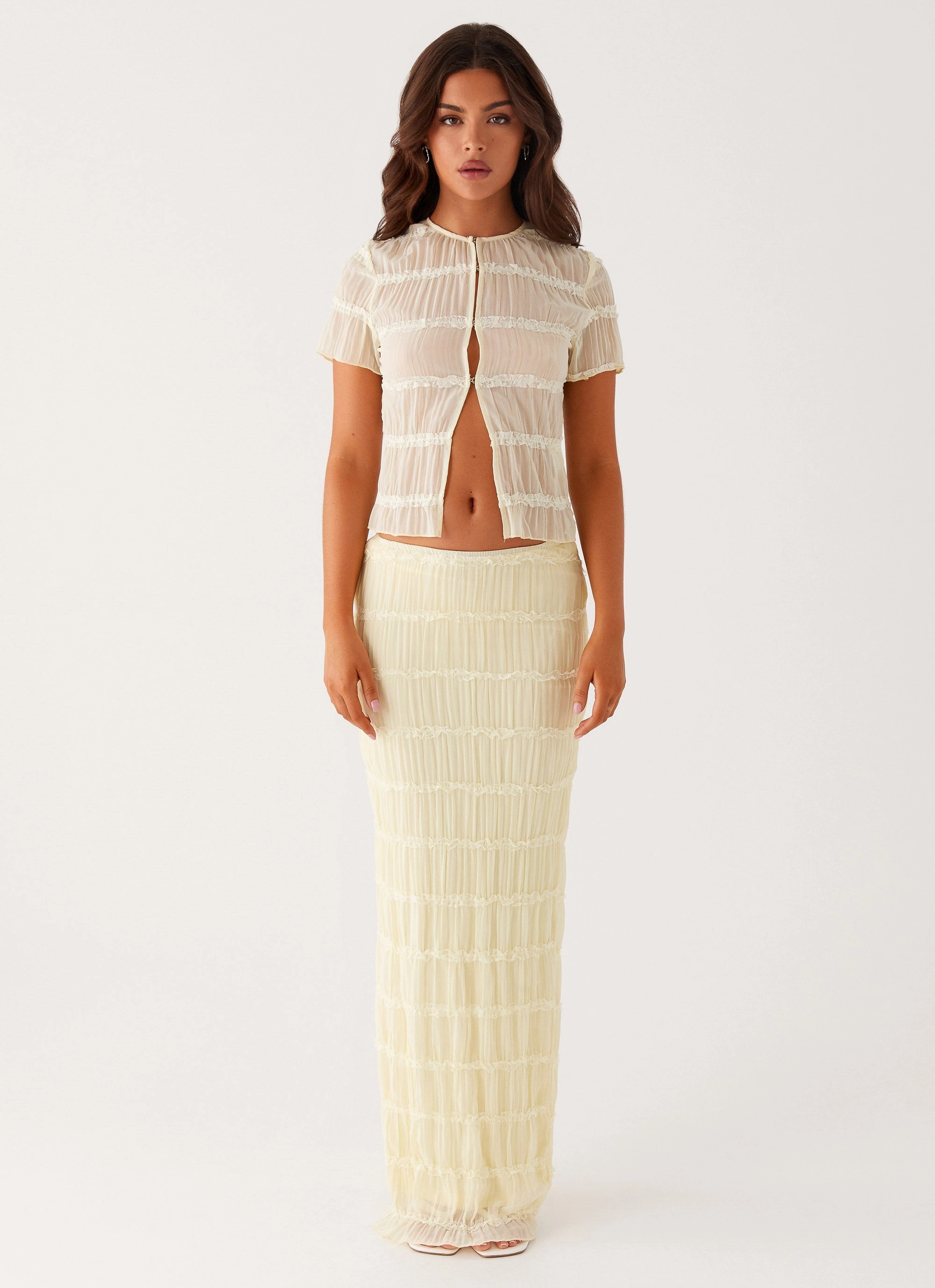 All Purpose Fresh Fit Daydreaming Low Rise Maxi Skirt - Yellow