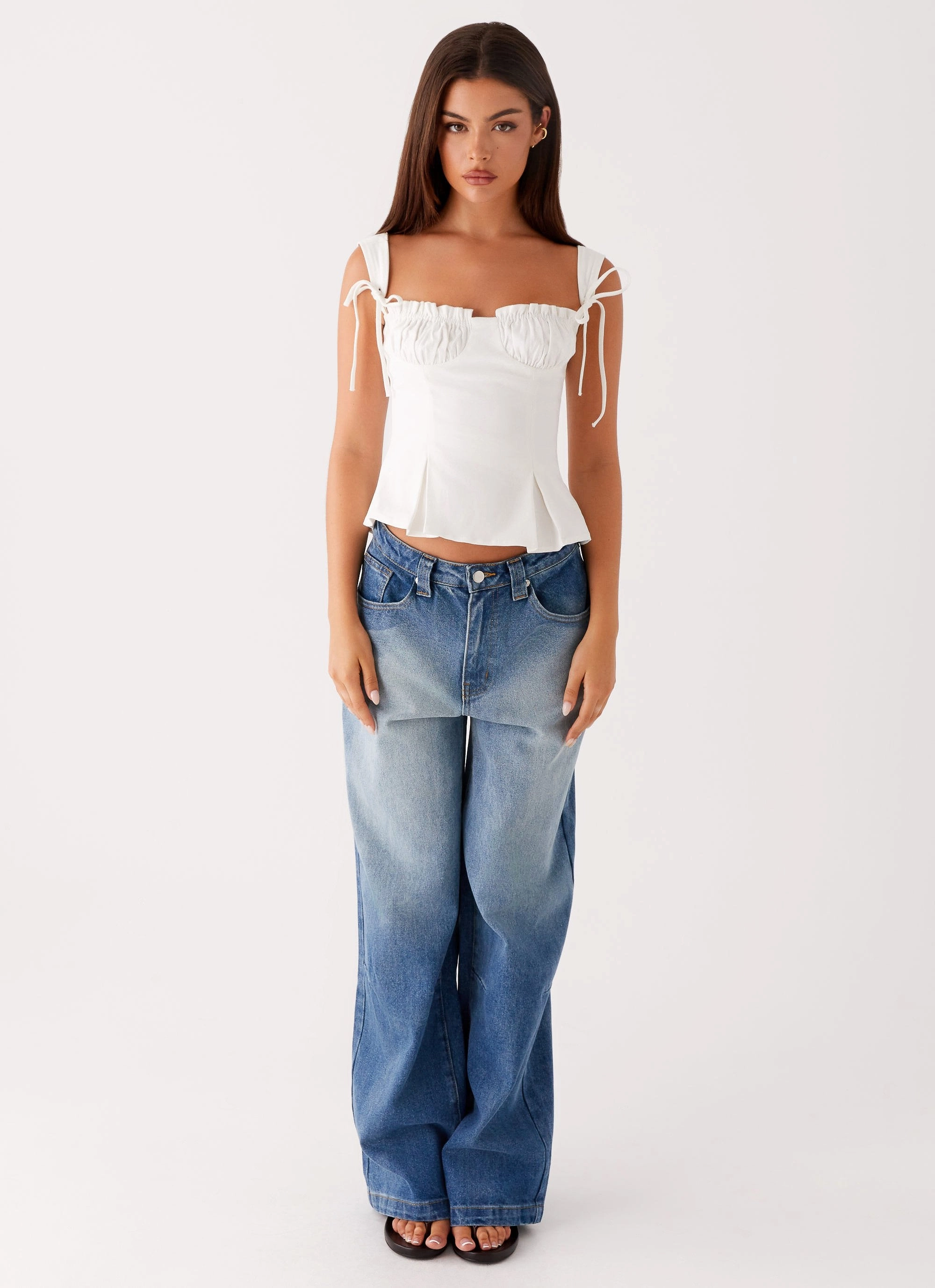Daydreams Top - White Active Tee Breathable Underarm Gussets