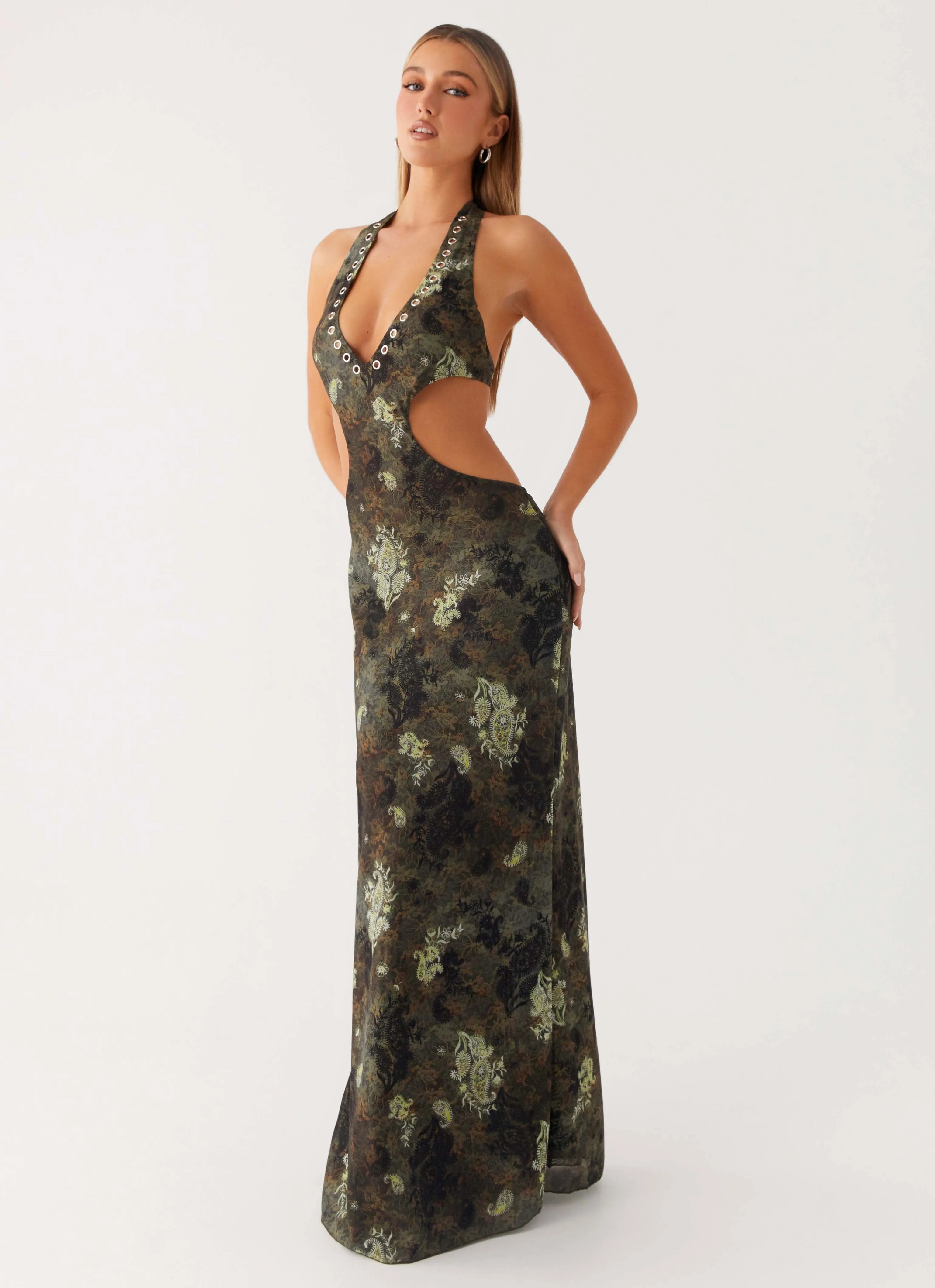 Soft Contour Indra Maxi Dress - Cyber Floral