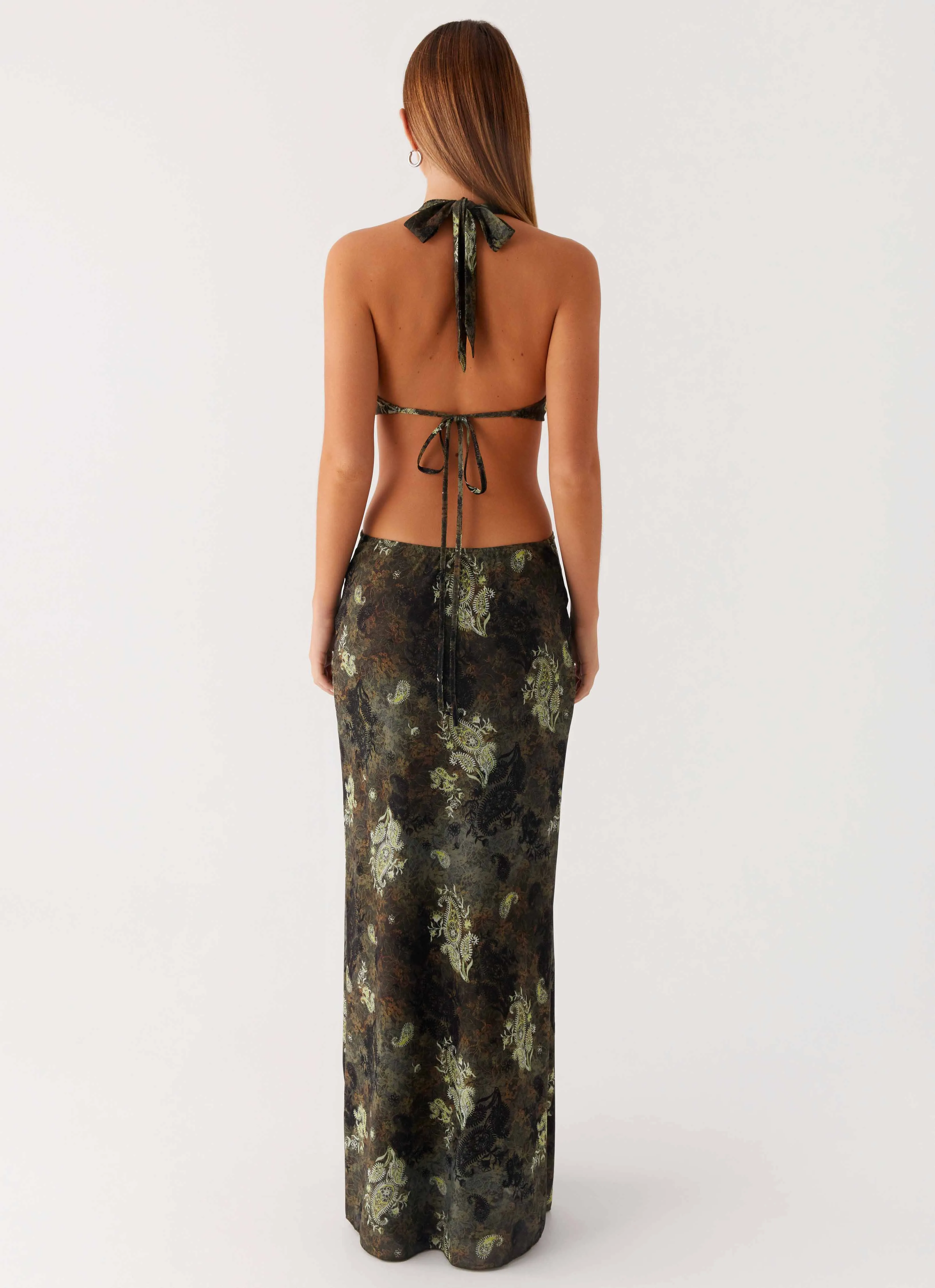 Indra Maxi Dress - Cyber Floral Trendy Design