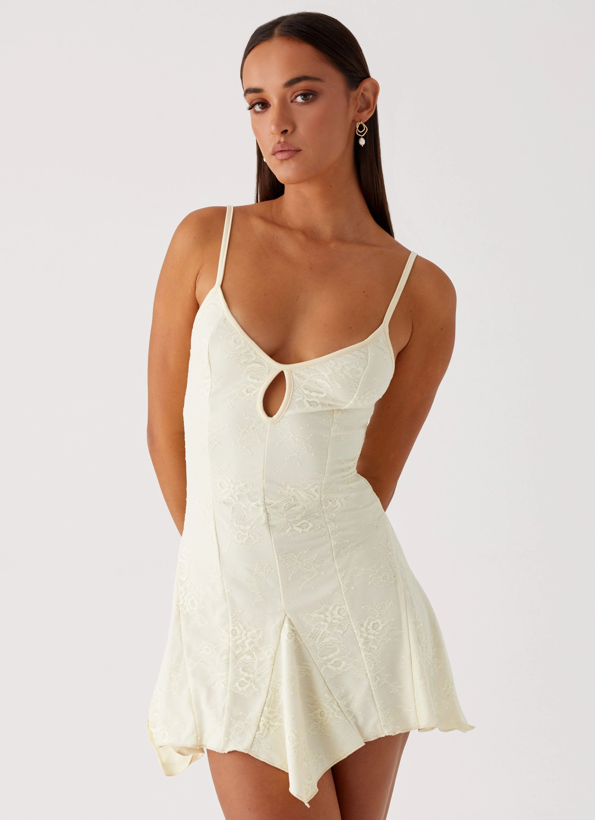 Surry Mini Dress - Yellow Retro Detail