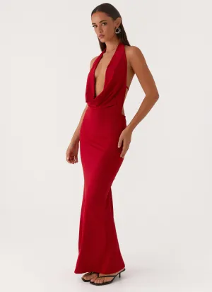 understated look Dedicated Maxi Dress - Red