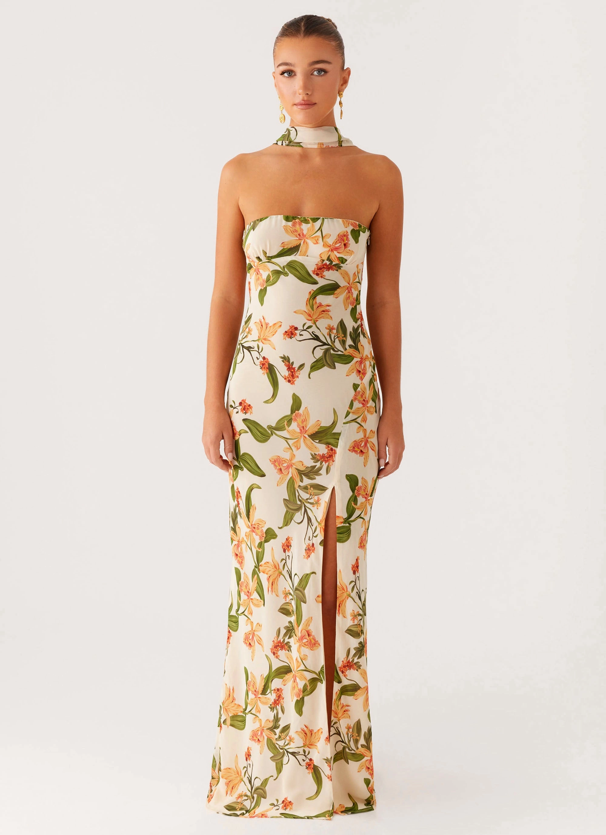 Gali Strapless Maxi Dress - Floral Print Flow Friendly