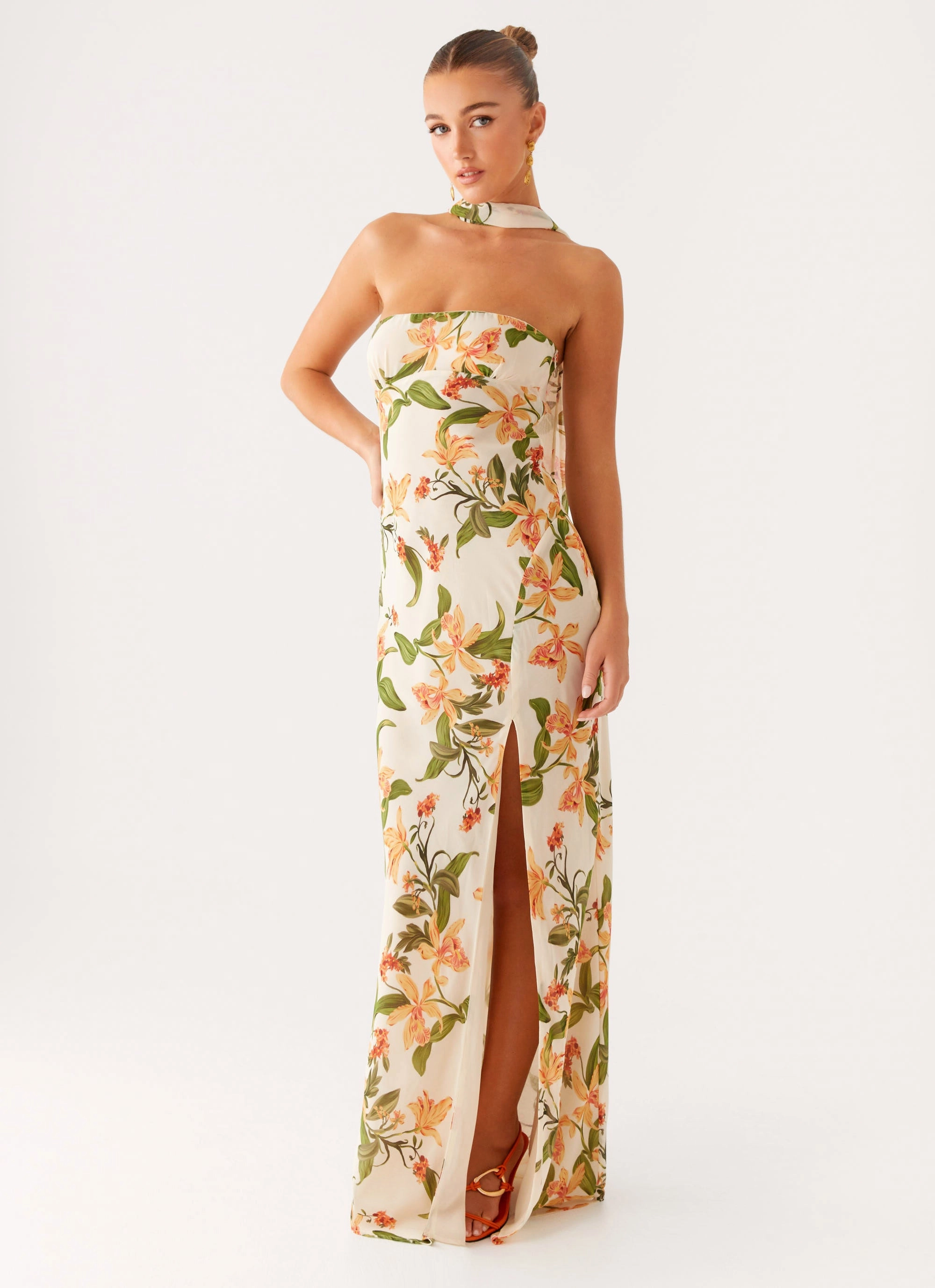 Gali Strapless Maxi Dress - Floral Print Smart Piece