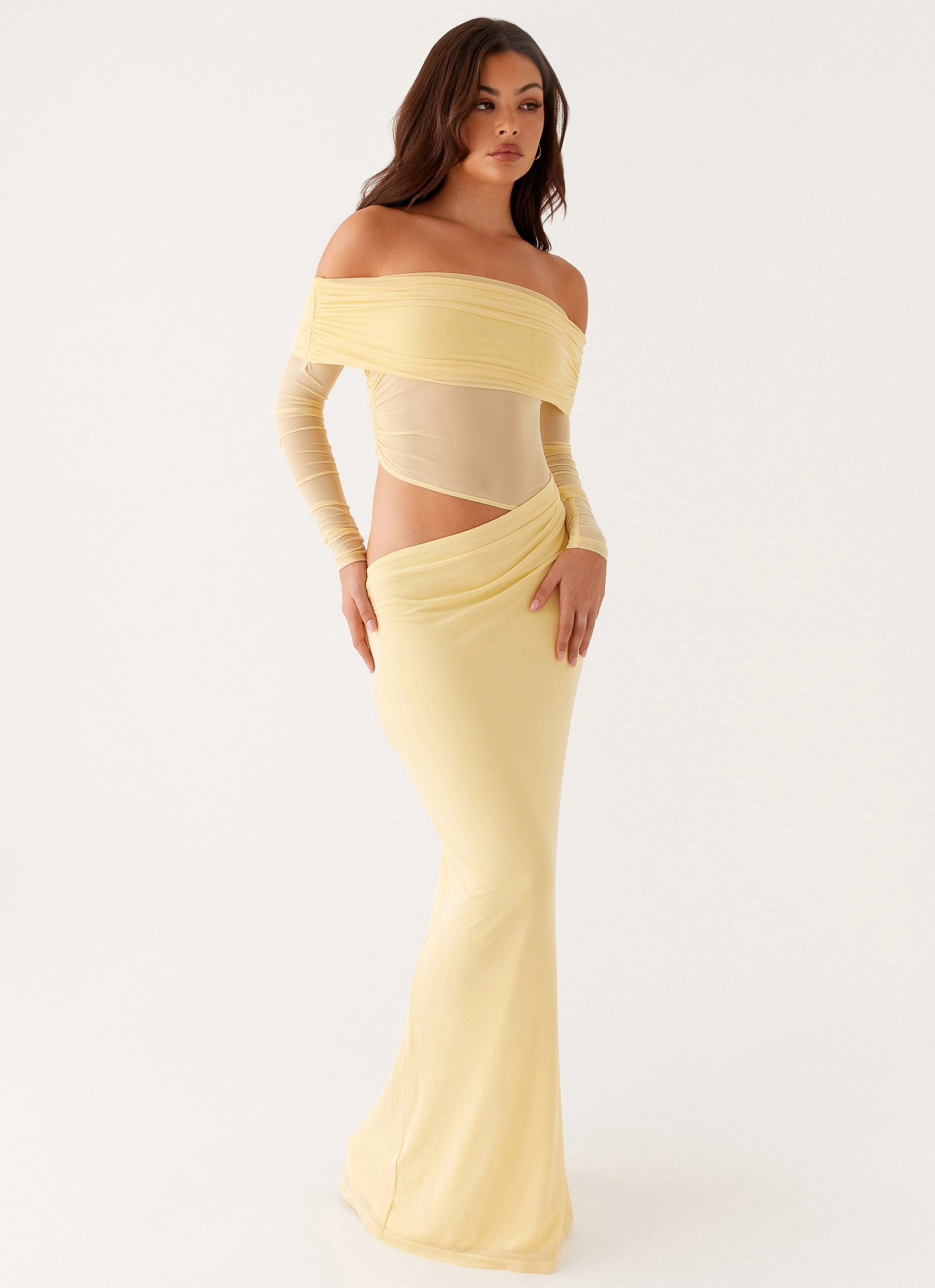Modern and Stylish Emery Maxi Dress - Yellow