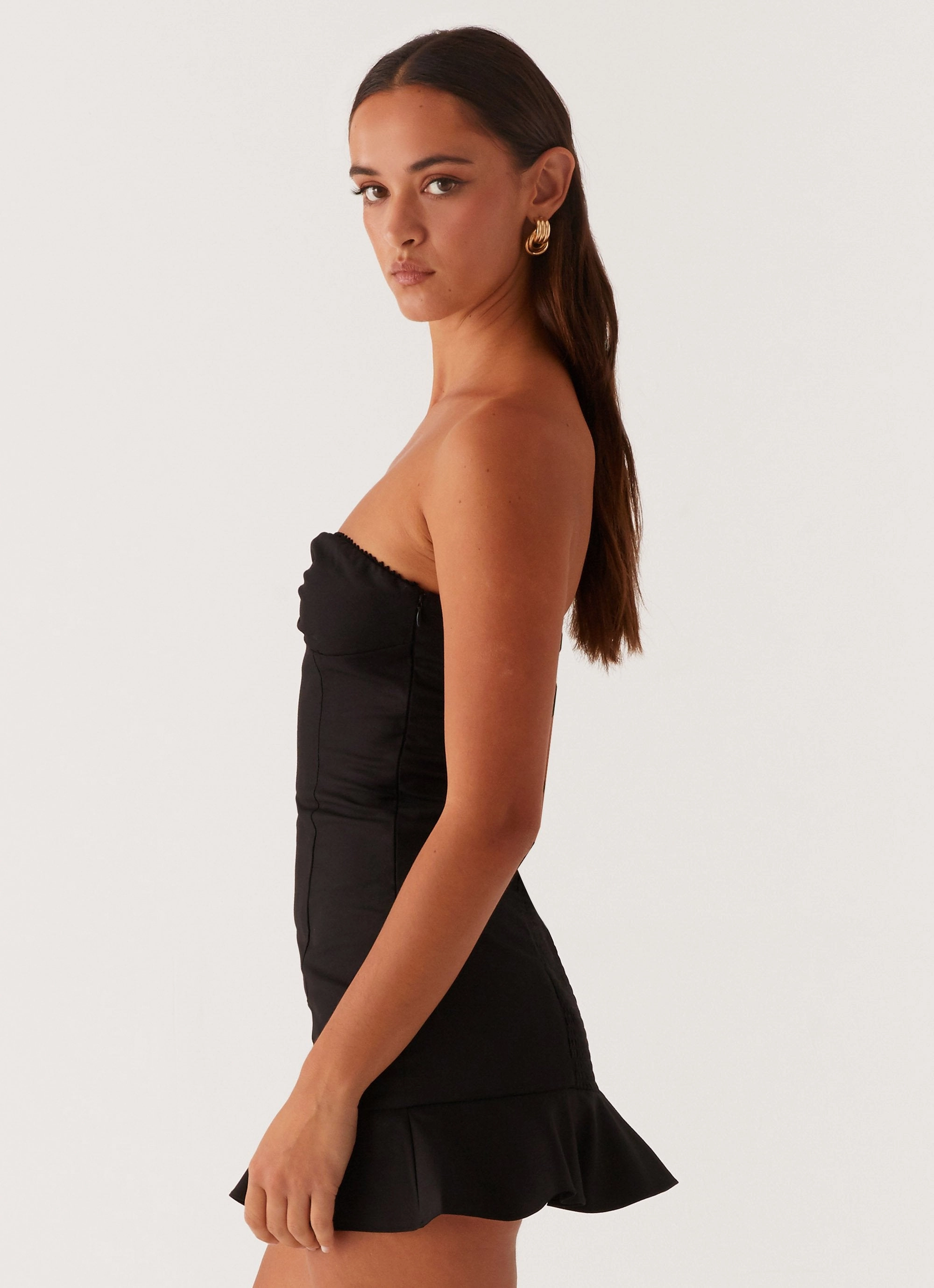 Delmi Bustier Mini Dress - Black Light Aesthetic