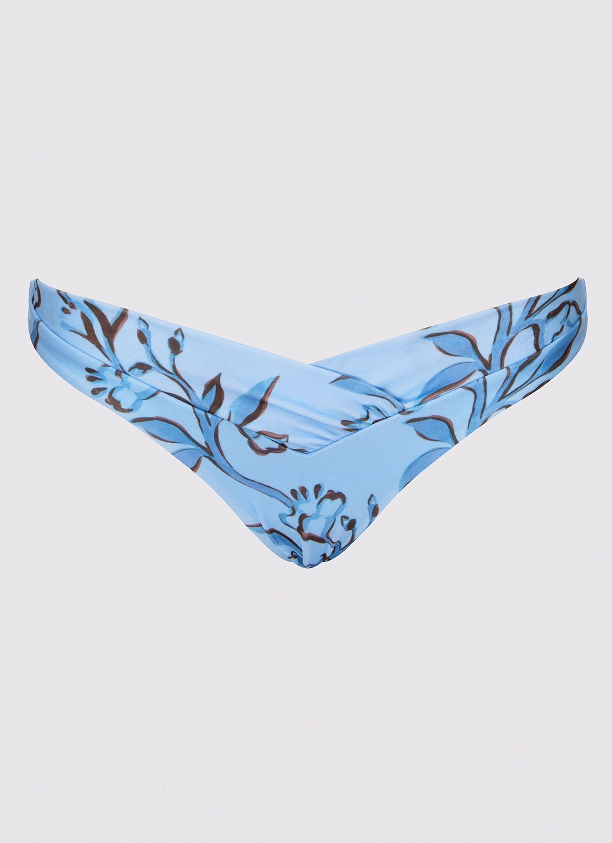 Delta Bikini Bottoms - Blue Floral Print Work Wear Shawl