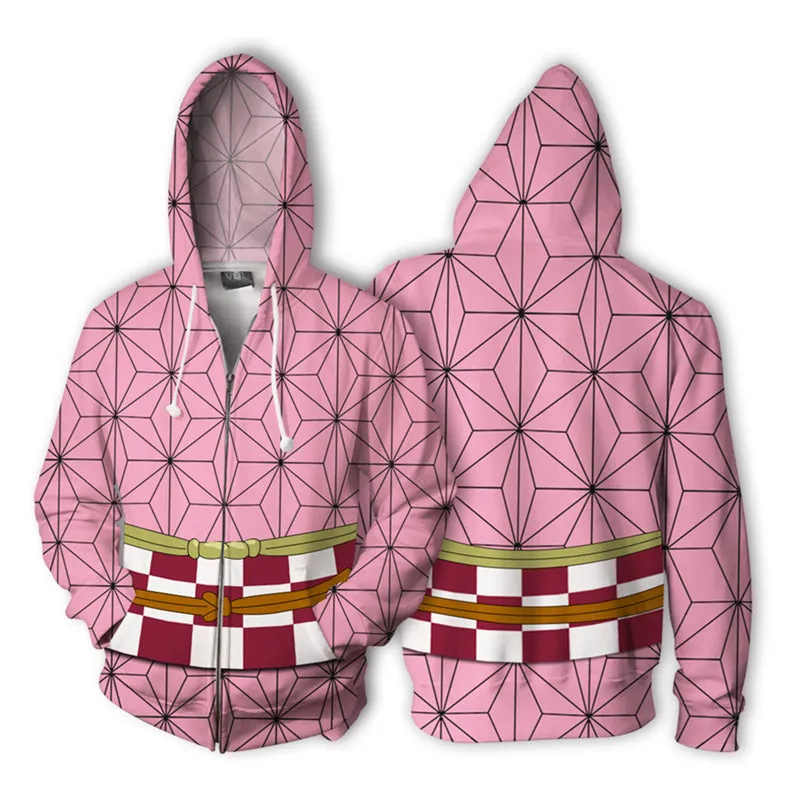 Demon Slayer Nezuko Kimono Cosplay Hoodie