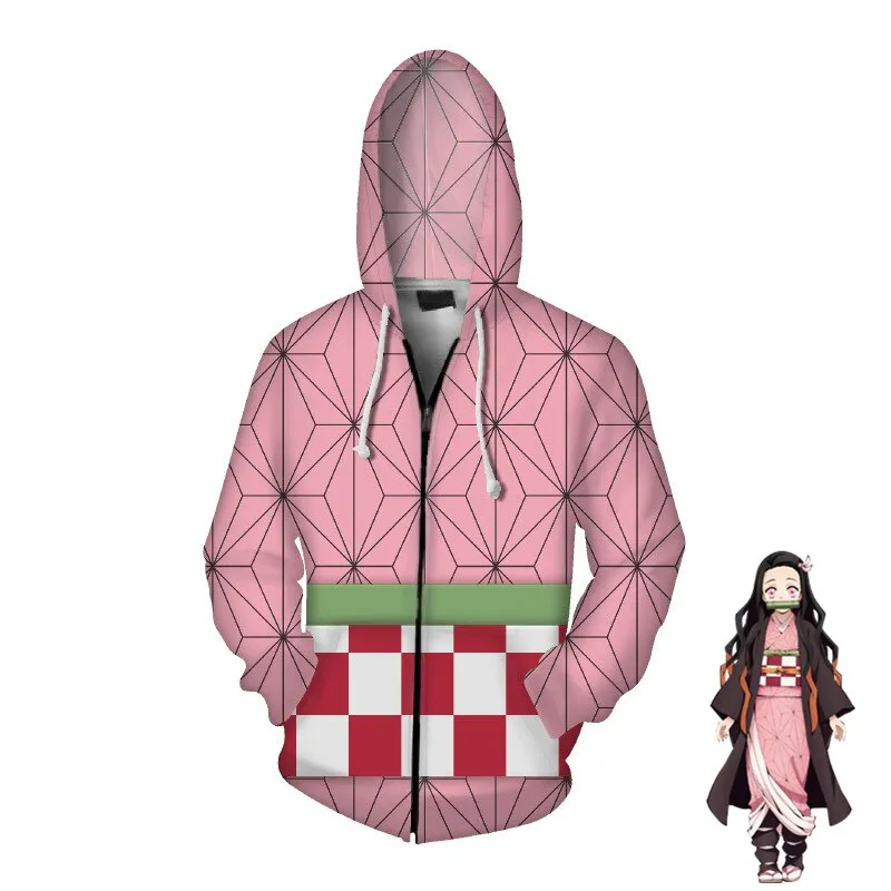Demon Slayer Nezuko Kimono Cosplay Hoodie