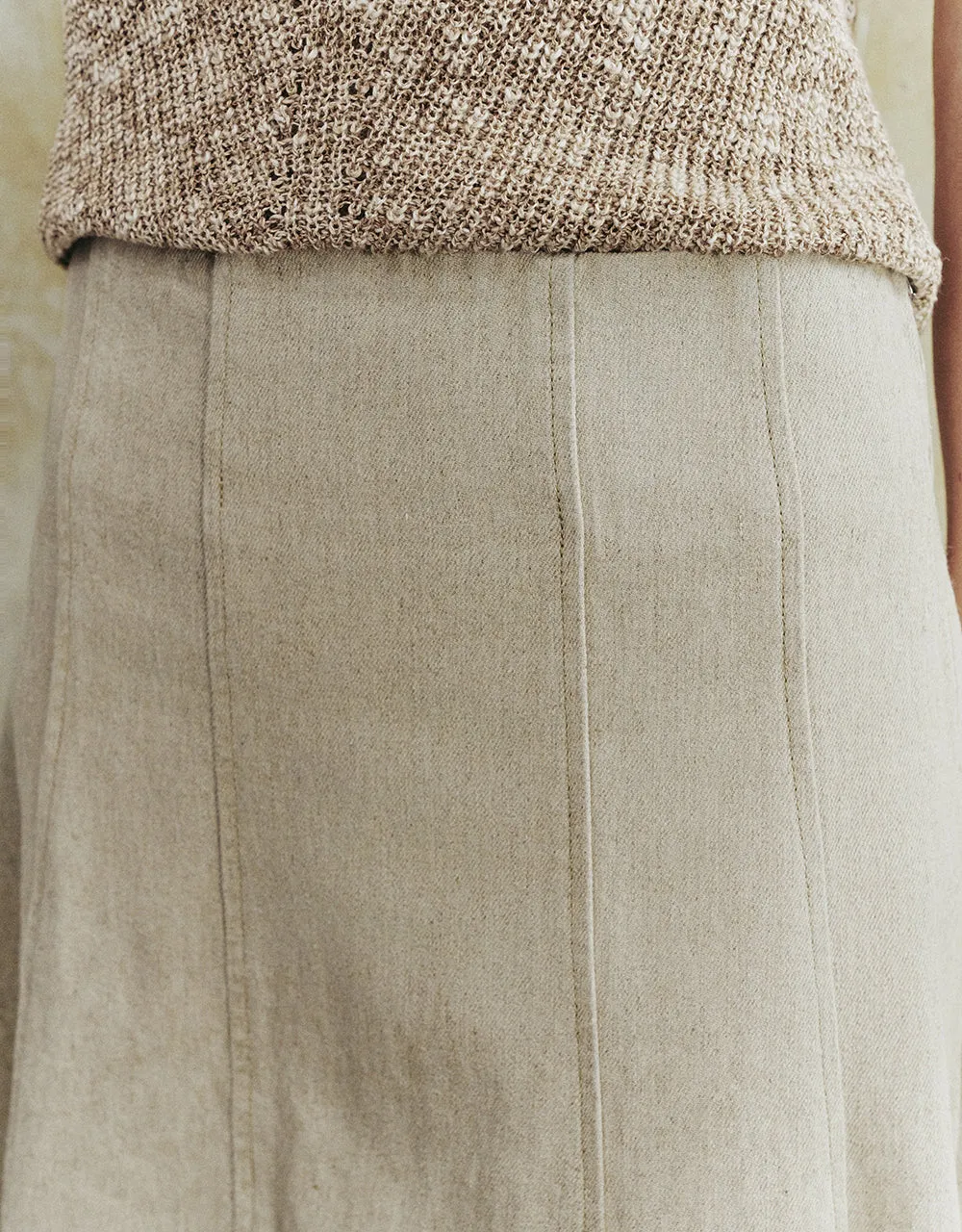 Denim A-Line Skirt