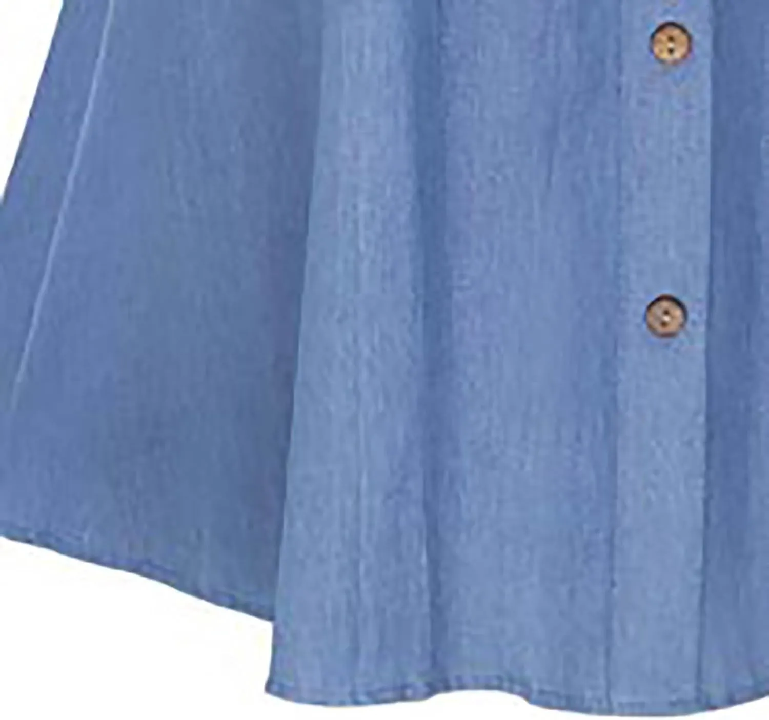 Denim Skirt for Women Elastic High Waist Button Front A Line Skirt Knee Length Stretchy Flared Flowy Skirts