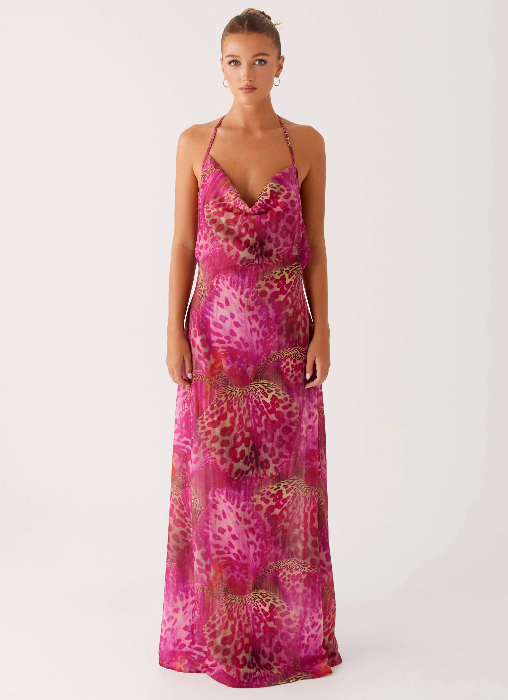 Neutral Layer Fantasy Maxi Dress - Lavender Lagoon