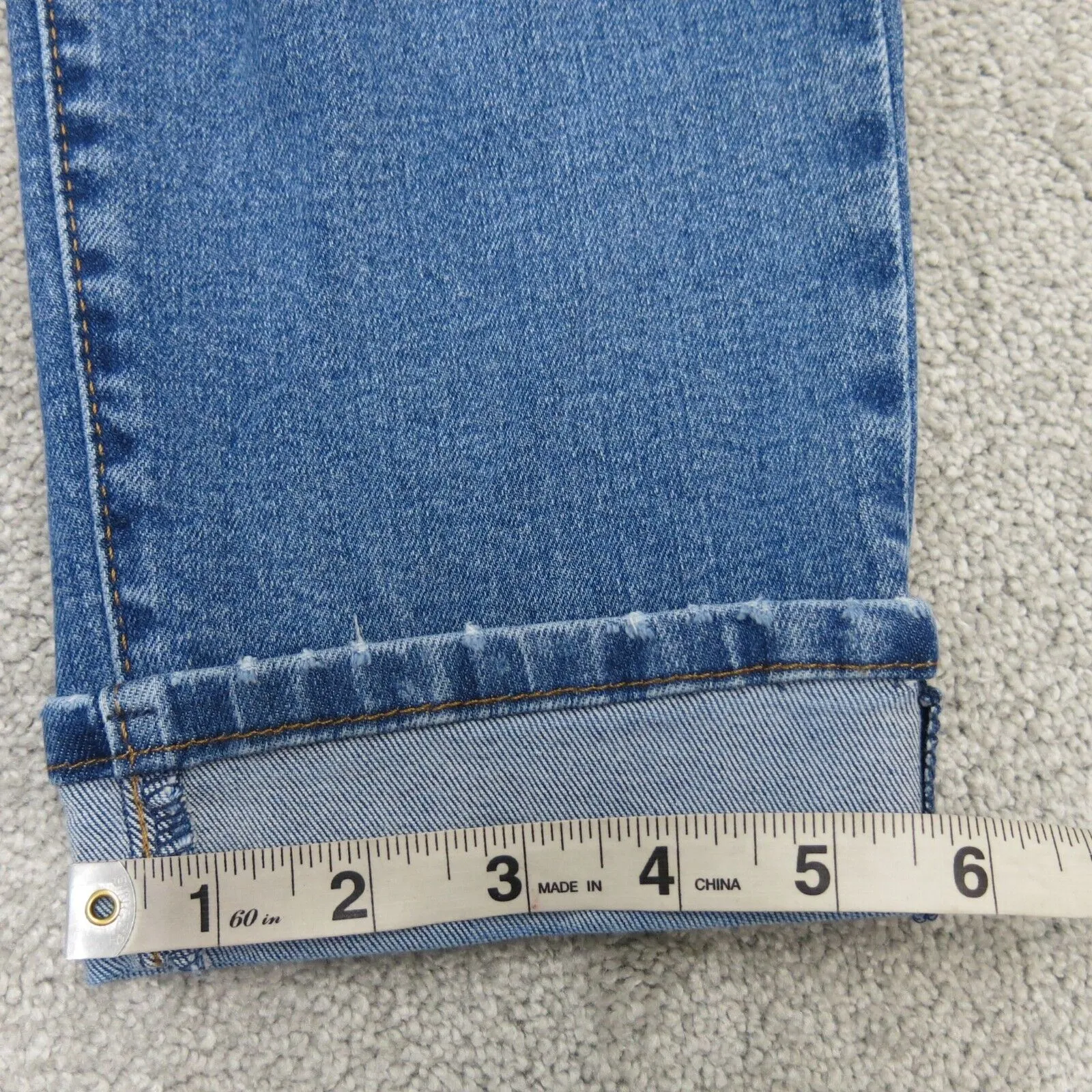Denizen From Levi's Women Straight Jeans Denim Distressed  Mid Rise Blue SZ W27