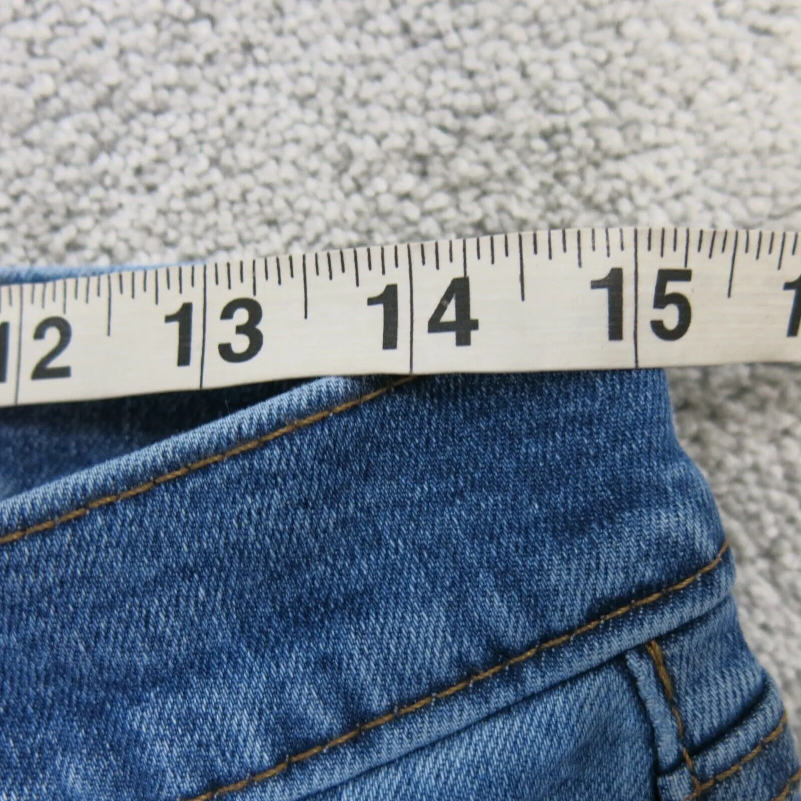Denizen From Levi's Women Straight Jeans Denim Distressed  Mid Rise Blue SZ W27