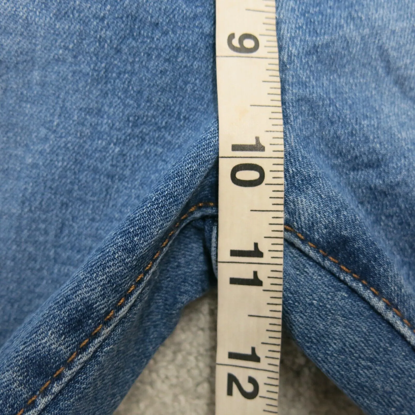 Denizen From Levi's Women Straight Jeans Denim Distressed  Mid Rise Blue SZ W27