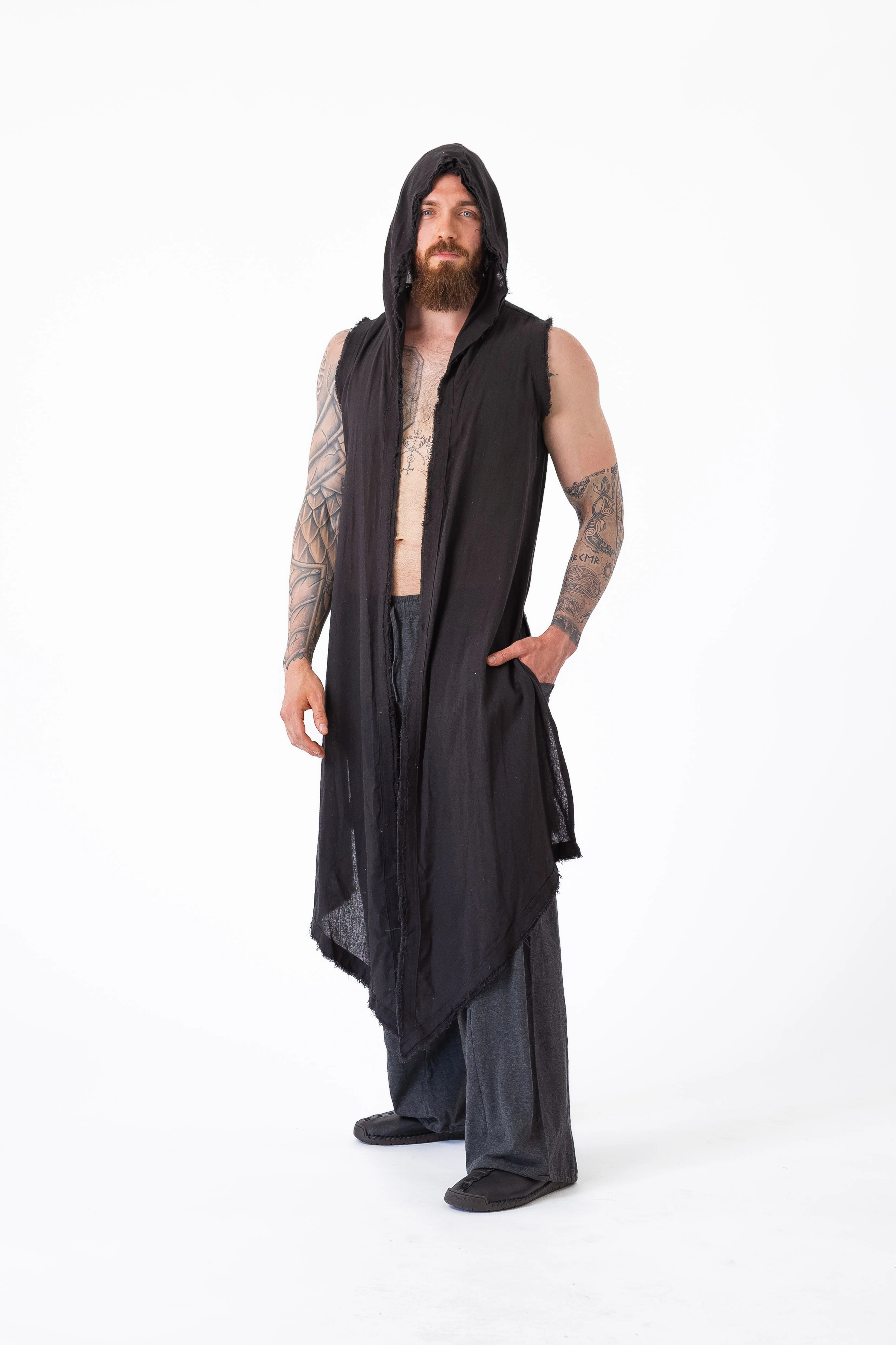 Curved Hemline ButtonFront Desert Prince Vest