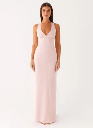 Desi Halterneck Maxi Dress - Pink Street Flex