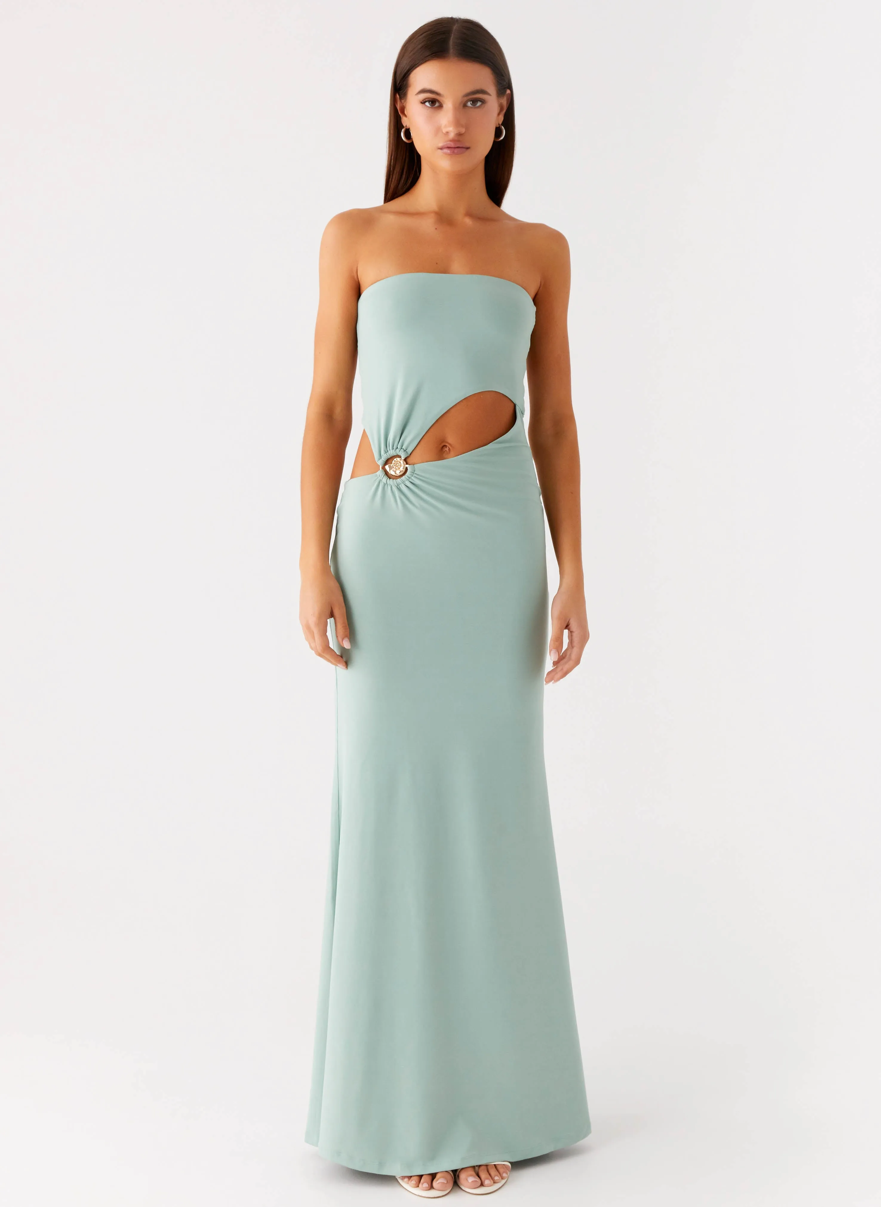 Laurella Maxi Dress - Sage Adjustable-Straps