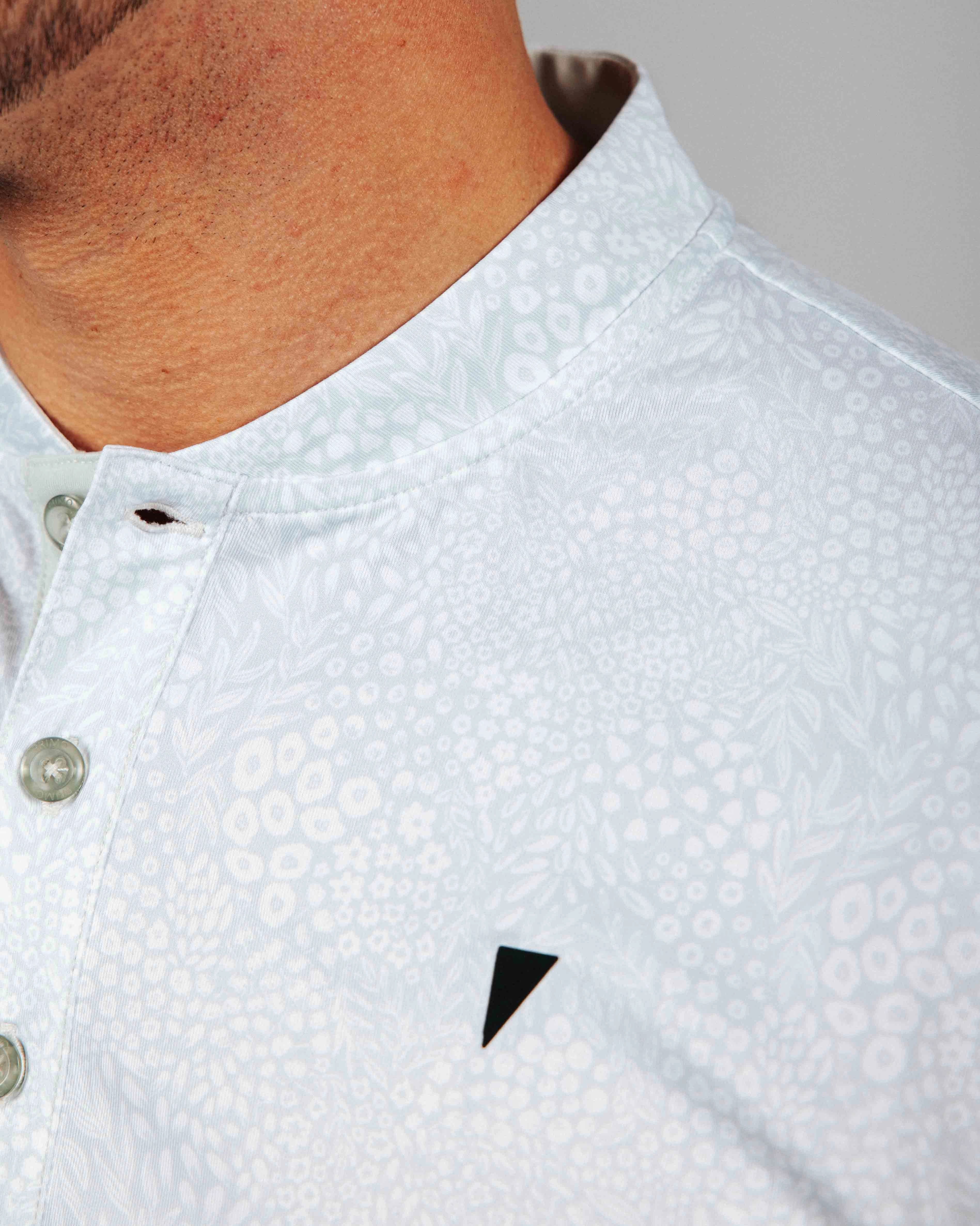 Light Gray Grove Blade Collar Polo summer top OdorResistant Fabric
