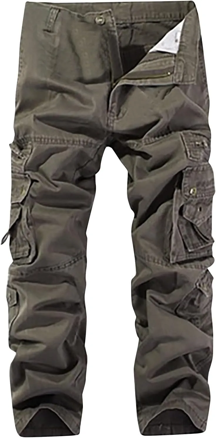 Dgoopd Stretch Mens Cargo Pants Stretch Tactical Water Resistant Ripstop Outdoor Lightweight Work Hiking Pants