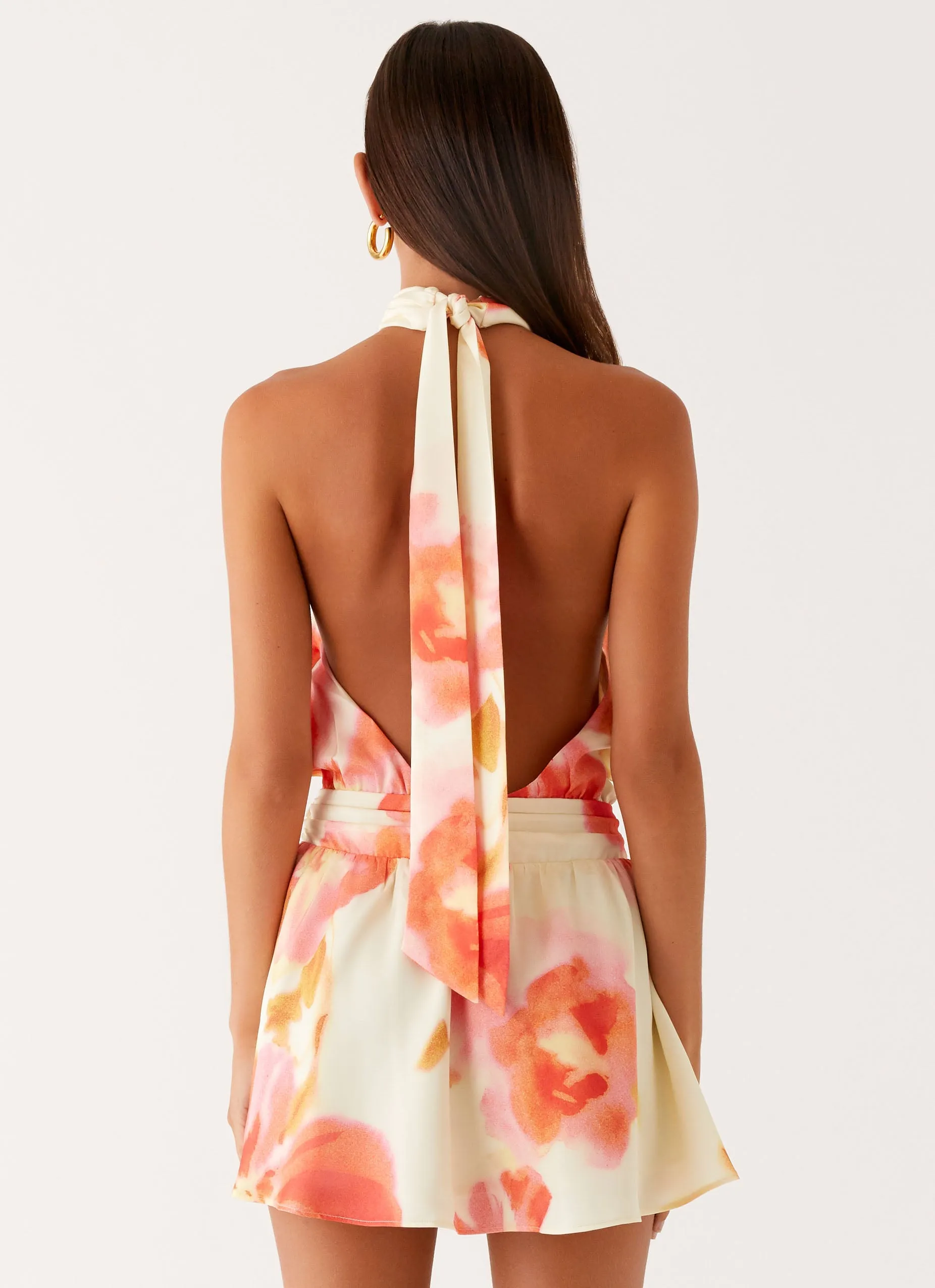 Kind Light countryside Diablo Backless Mini Dress - Mimosa Blossom