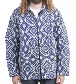 Diamond Print Zip-Up Baja Hoodie