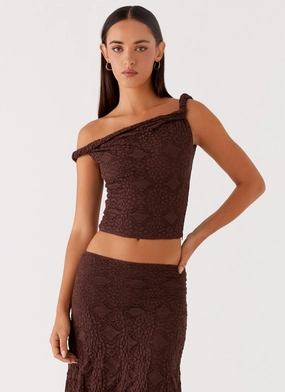 Diamond Sky Top - Chocolate Sporty T-shirt