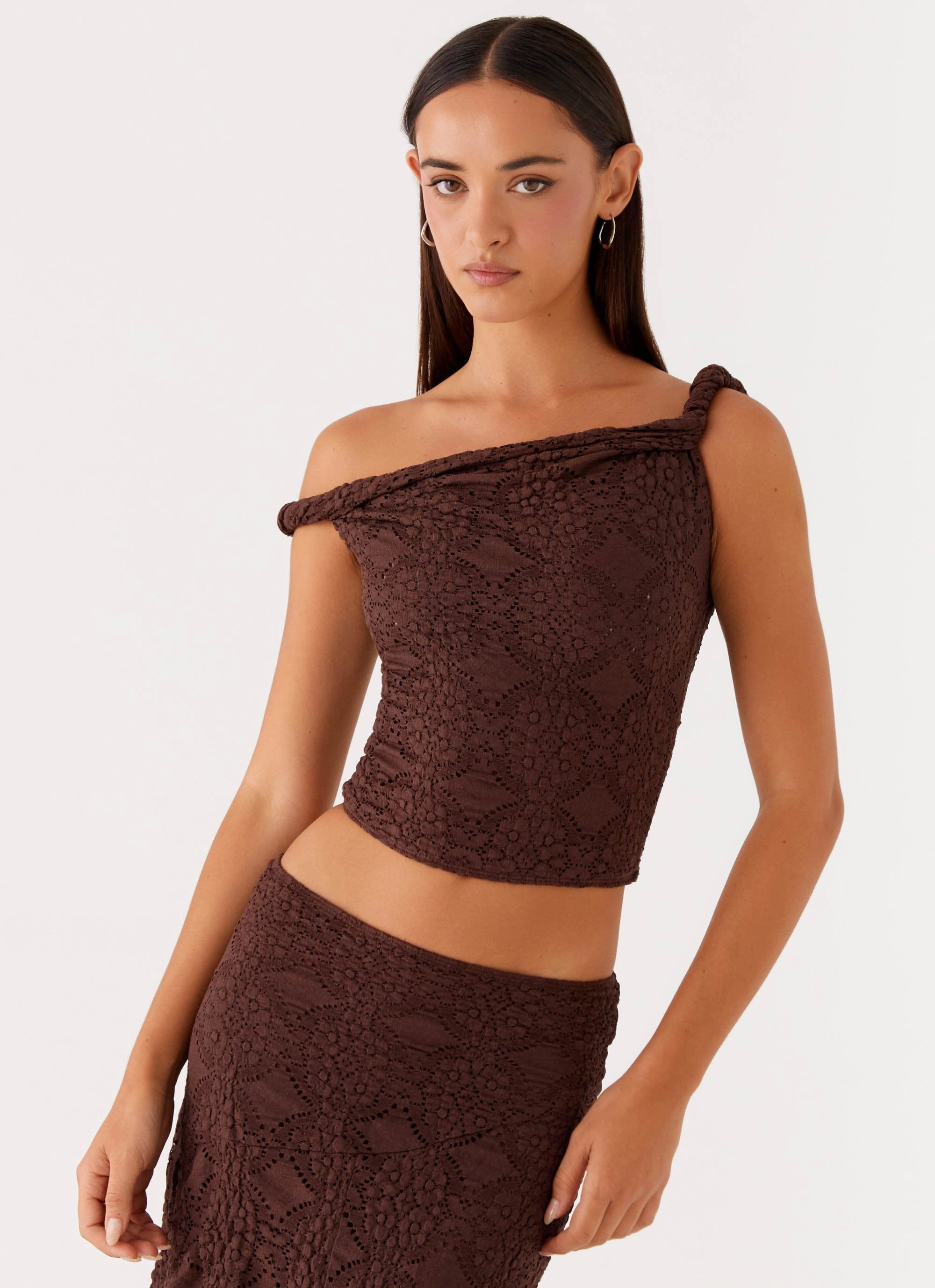 Quick Access Zipper Thermochromic Color Shift Tech Diamond Sky Top - Chocolate
