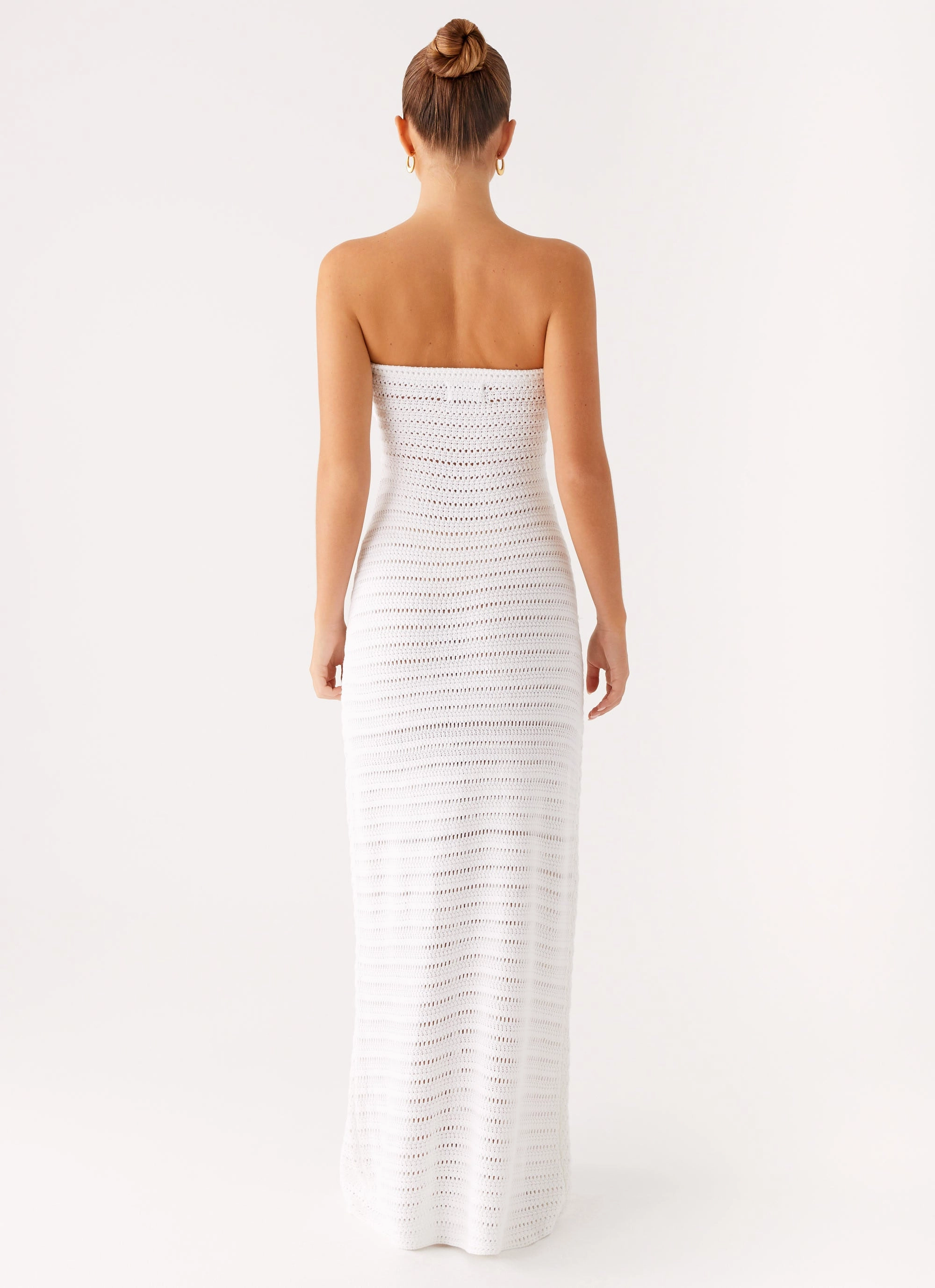 Emerging-Brand Diaz Crochet Maxi Dress - White