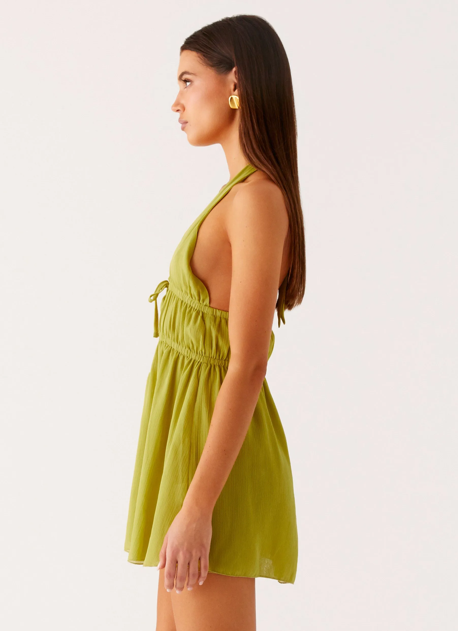 Dione Halter Mini Dress - Citrus Daily Form Smart Layer Wear