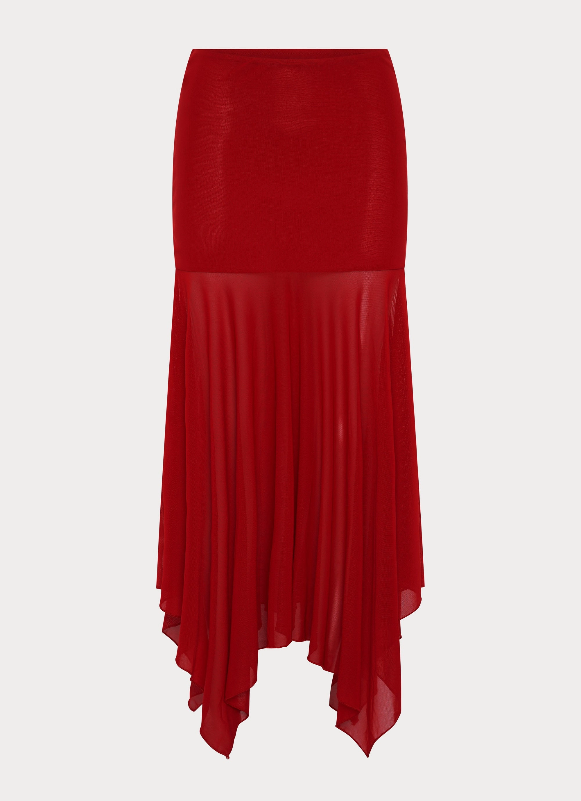 Dionne Maxi Skirt - Red StretchMaterial Relaxed Cut