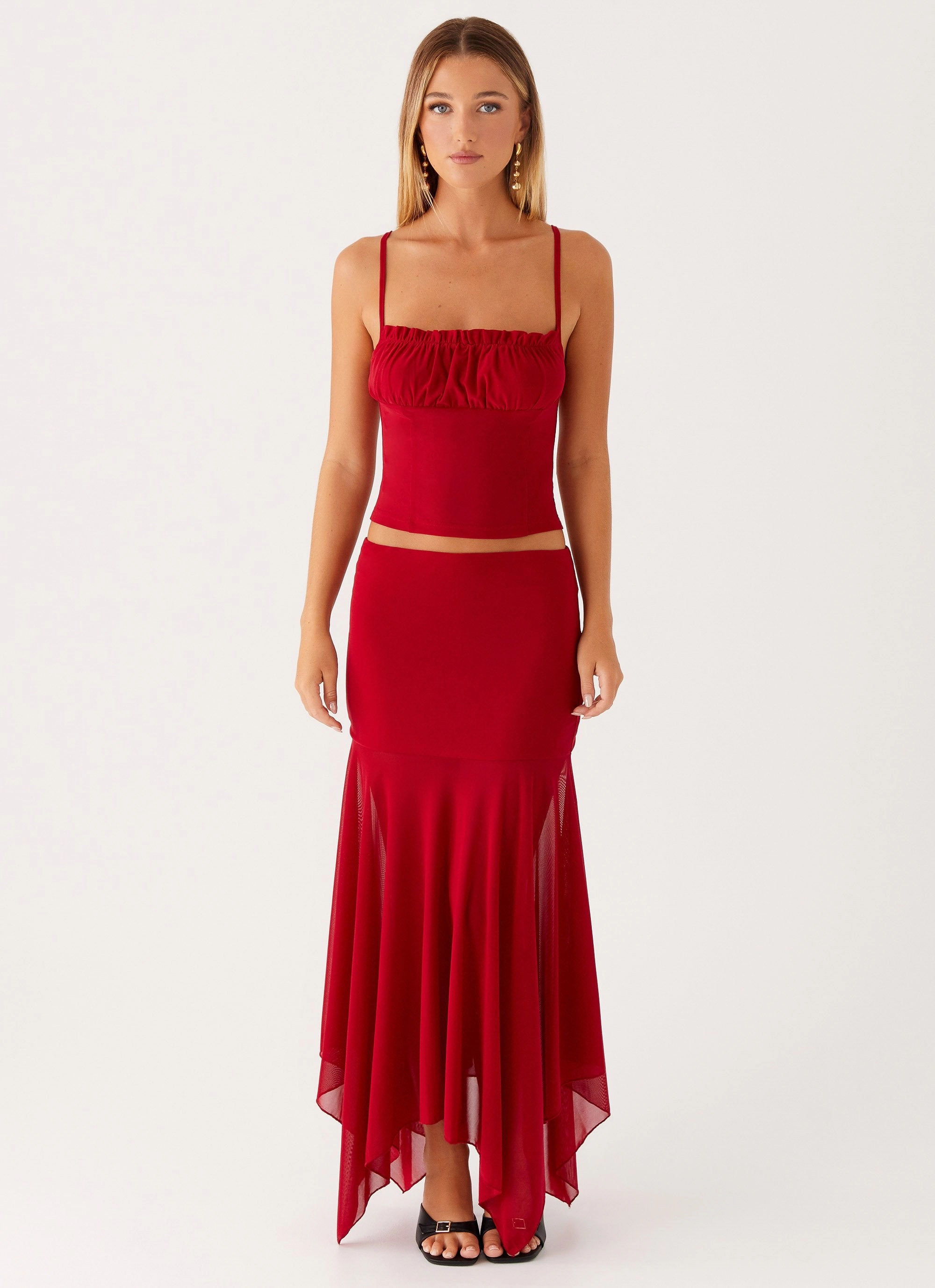 ReinforcedSeams Snag Free Fabric Dionne Maxi Skirt - Red