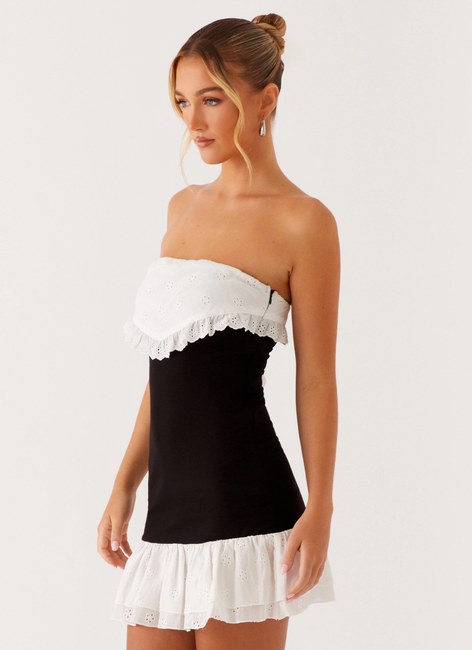 Fran Broderie Mini Dress - Black Climate-Adaptive