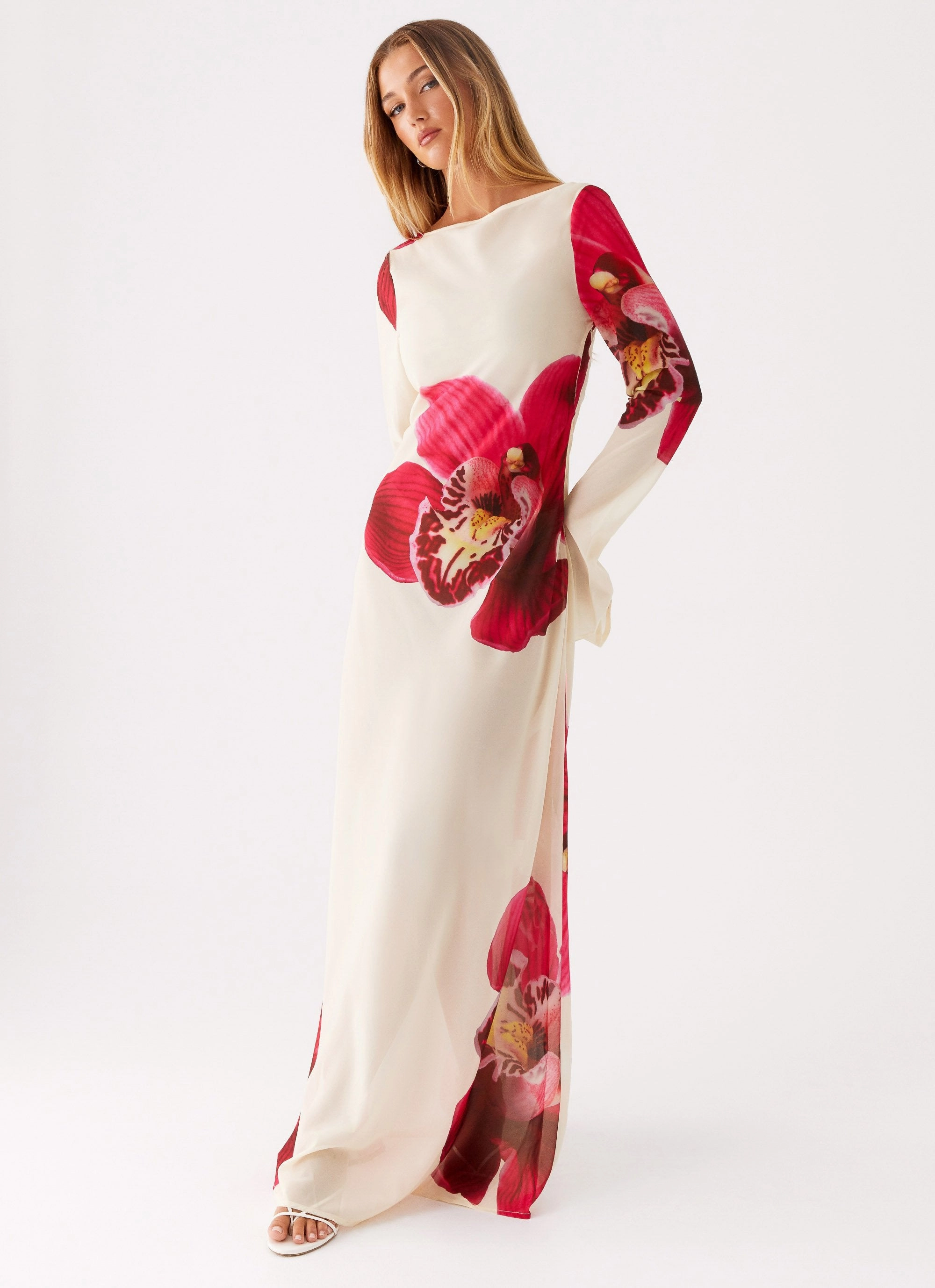 Lorde Maxi Dress - Orchid Yellow Sleek Form Anniversary-Event
