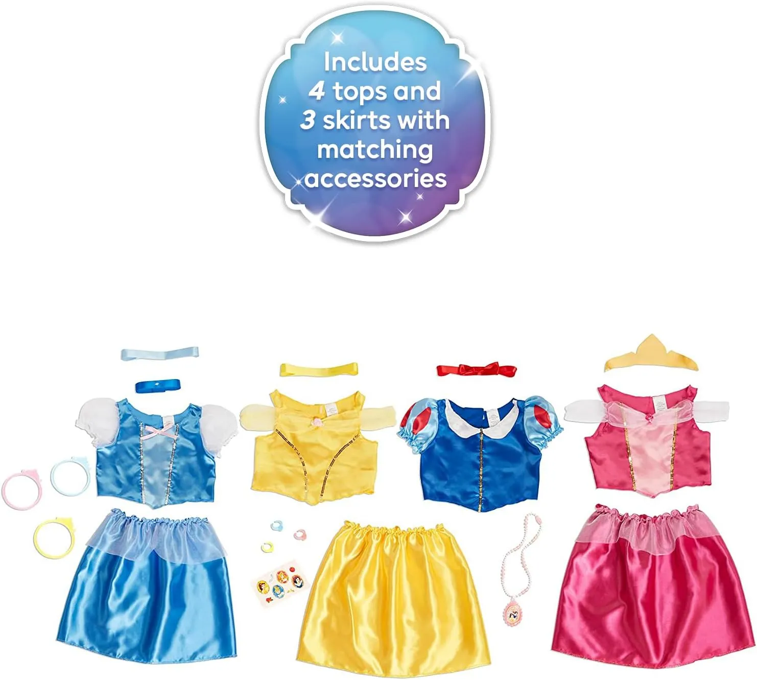 Disney Princess Dress Up Trunk Deluxe 21 Piece Officially Licensed [Amazon Exclusive]
