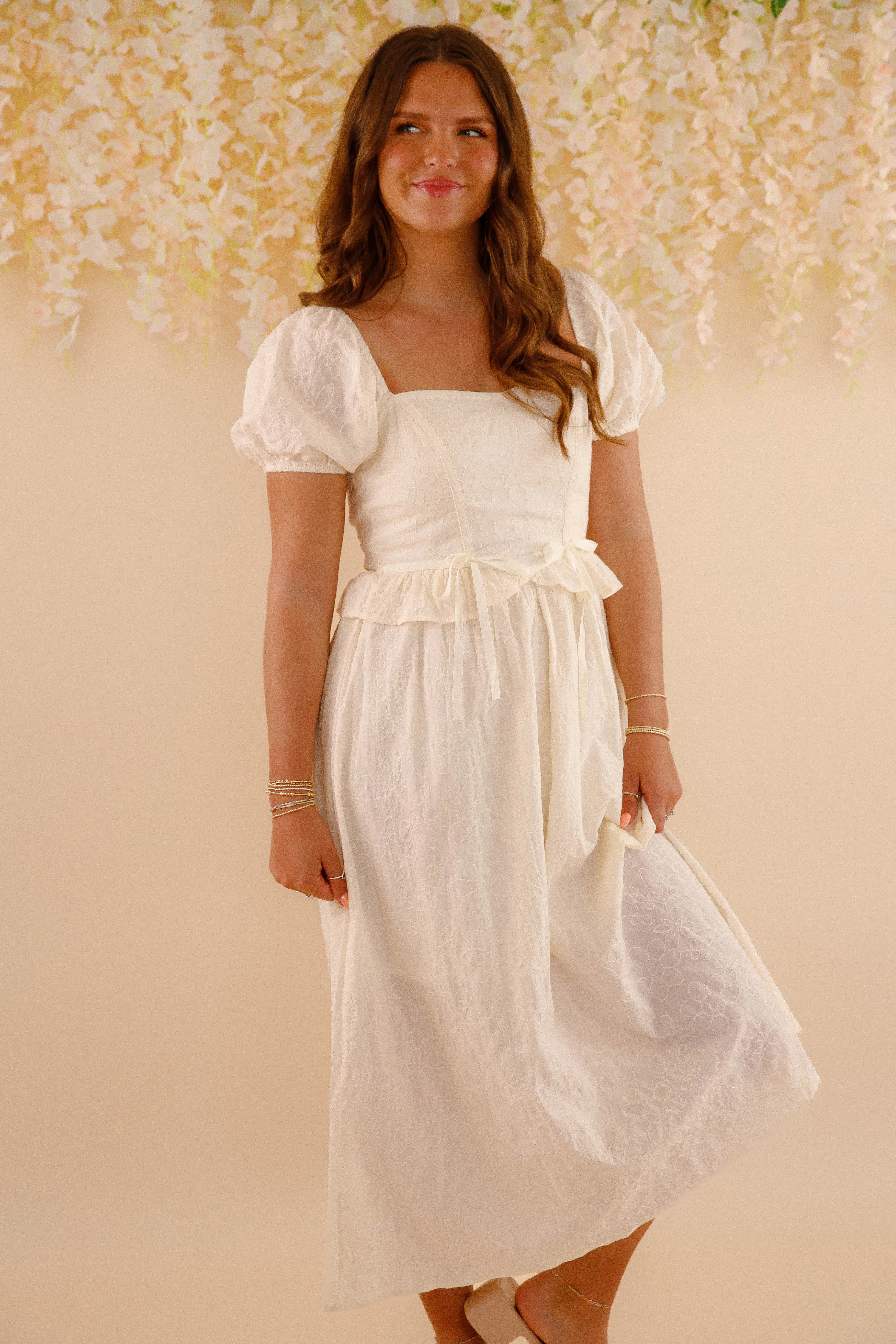 Kimono-Sleeve Found In Charleston Midi Dress