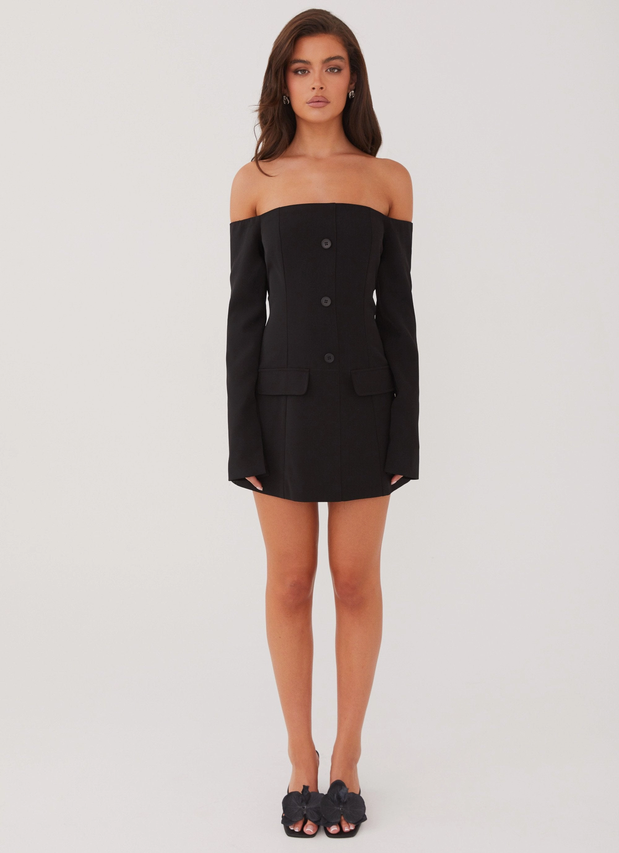 Church Scene Young Edge Dominique Blazer Mini Dress - Black